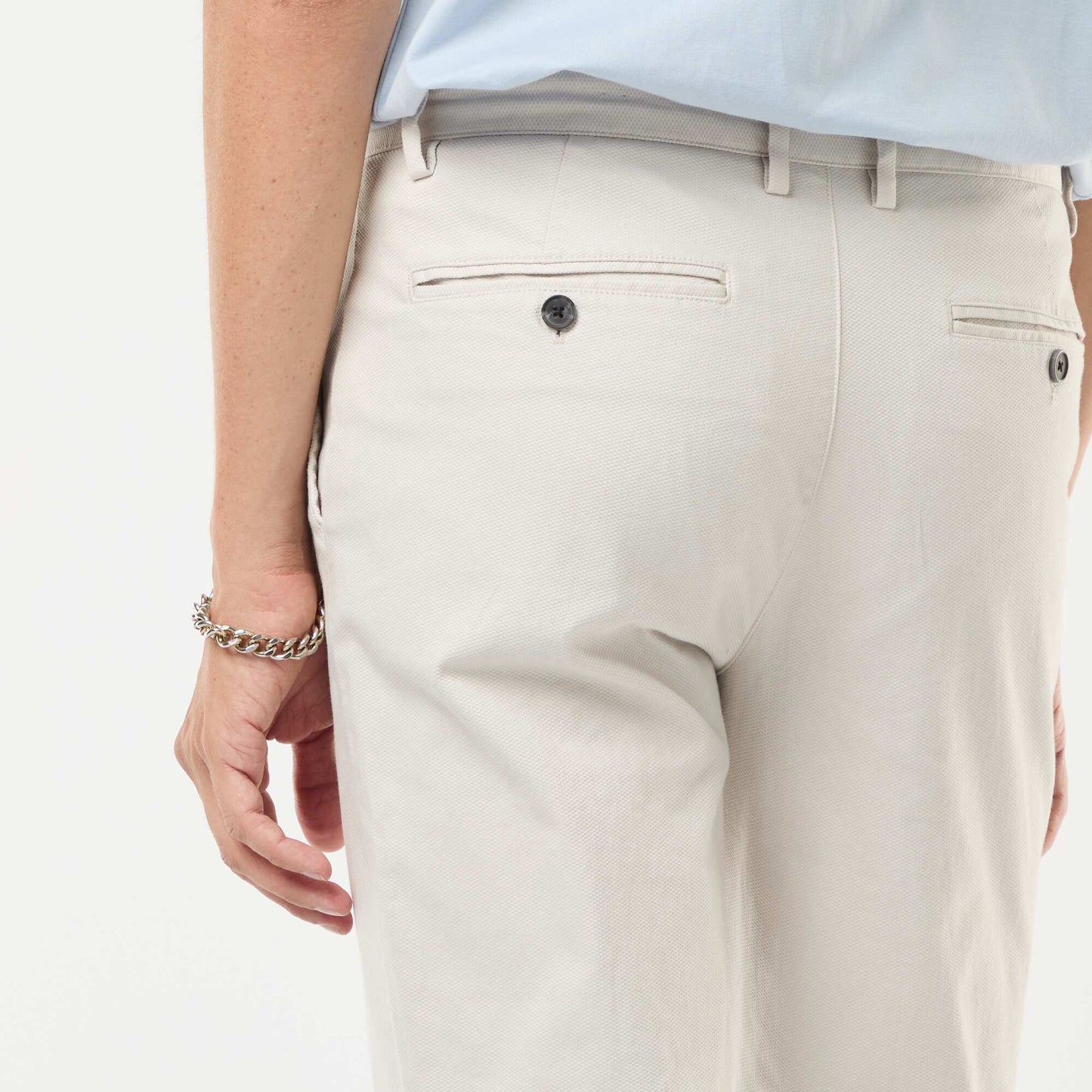 Pantalon chino en twill BLANC