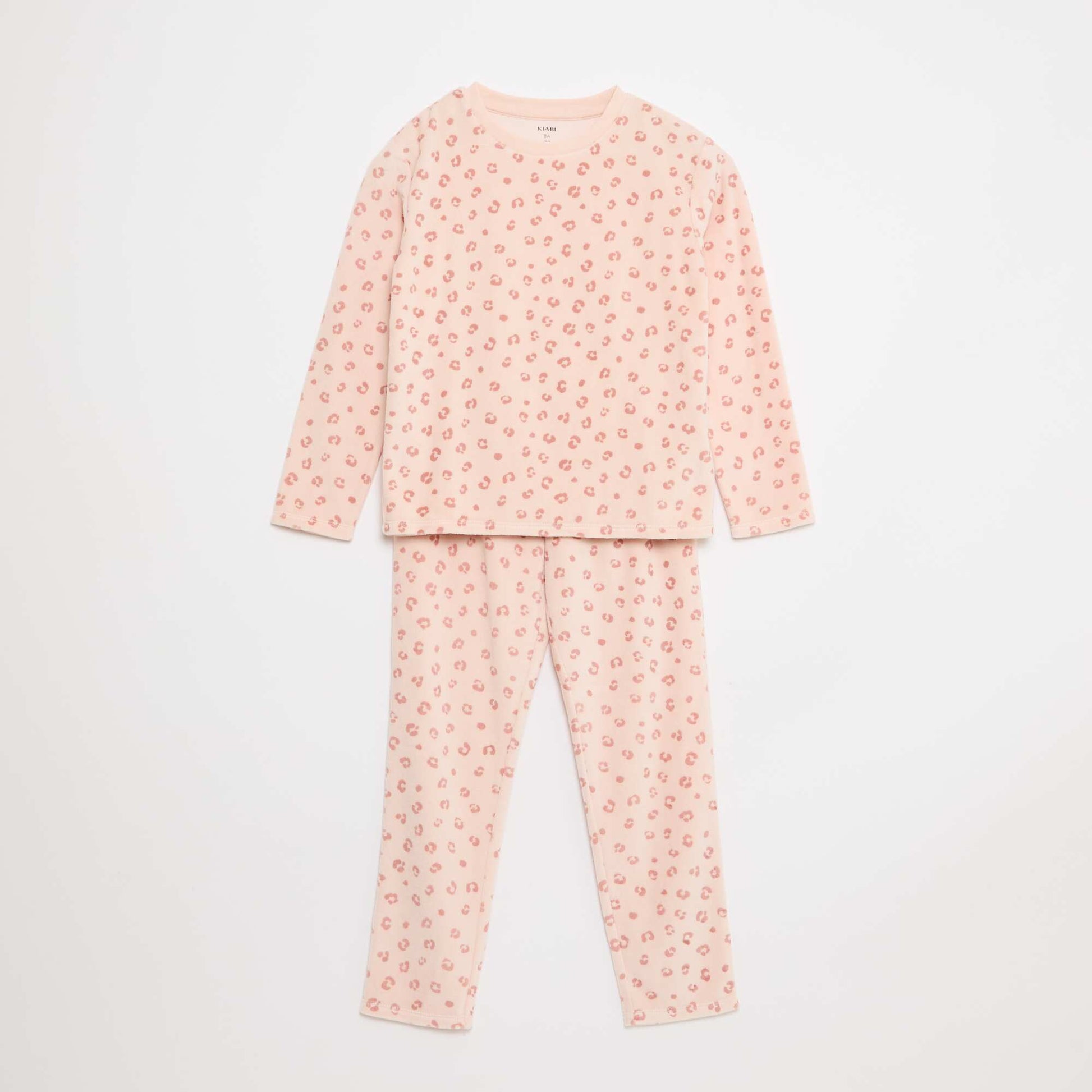 Ensemble de pyjama en polaire sweat + pantalon - 2 pièces ROSE