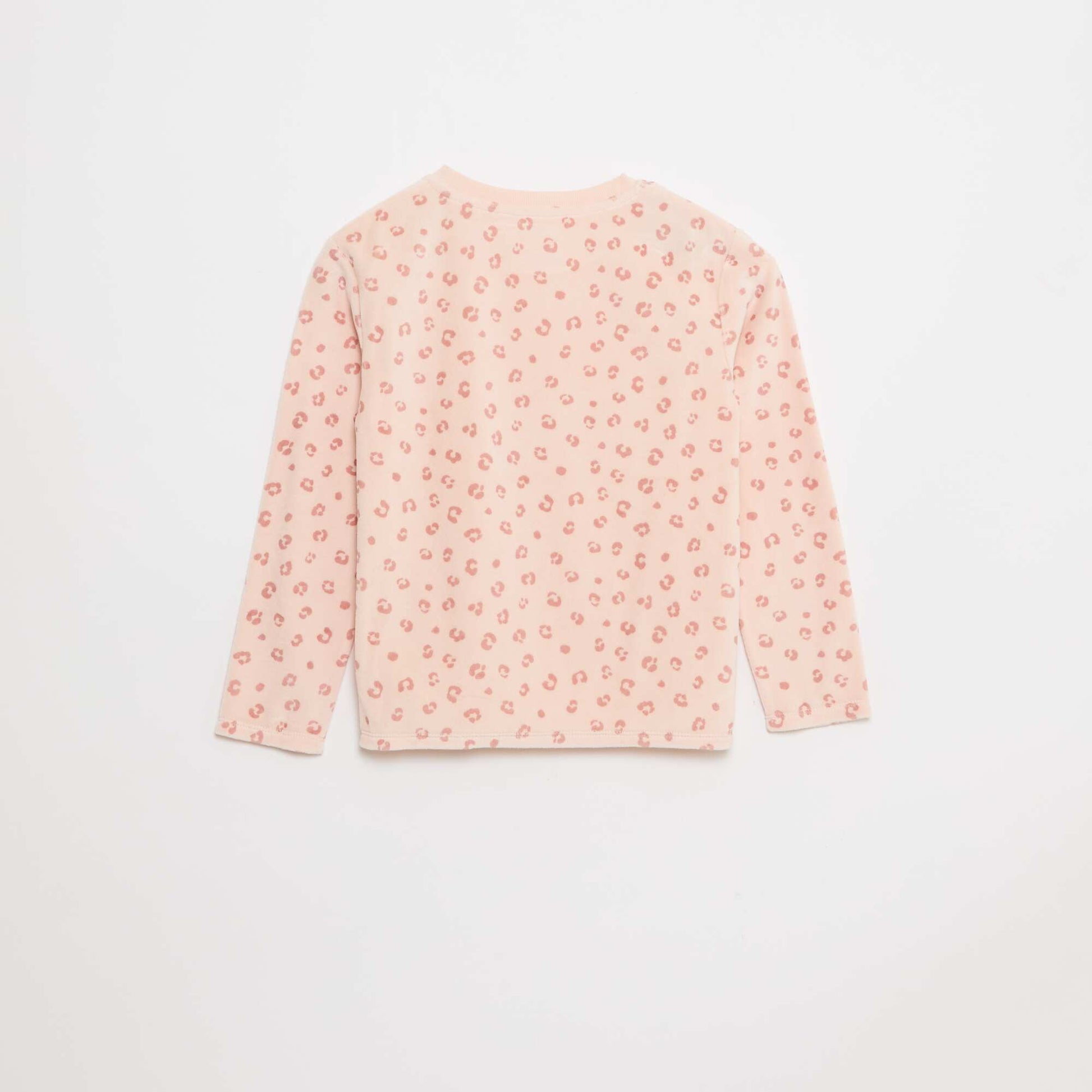 Ensemble de pyjama en polaire sweat + pantalon - 2 pièces ROSE
