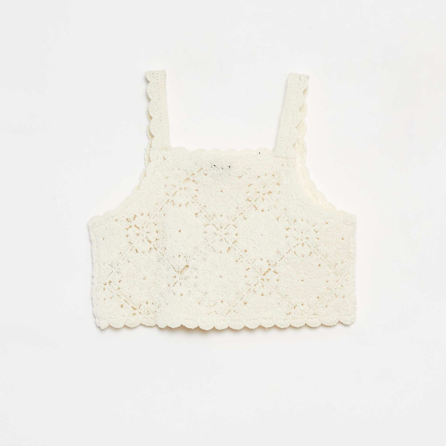 Débardeur en crochet BLANC
