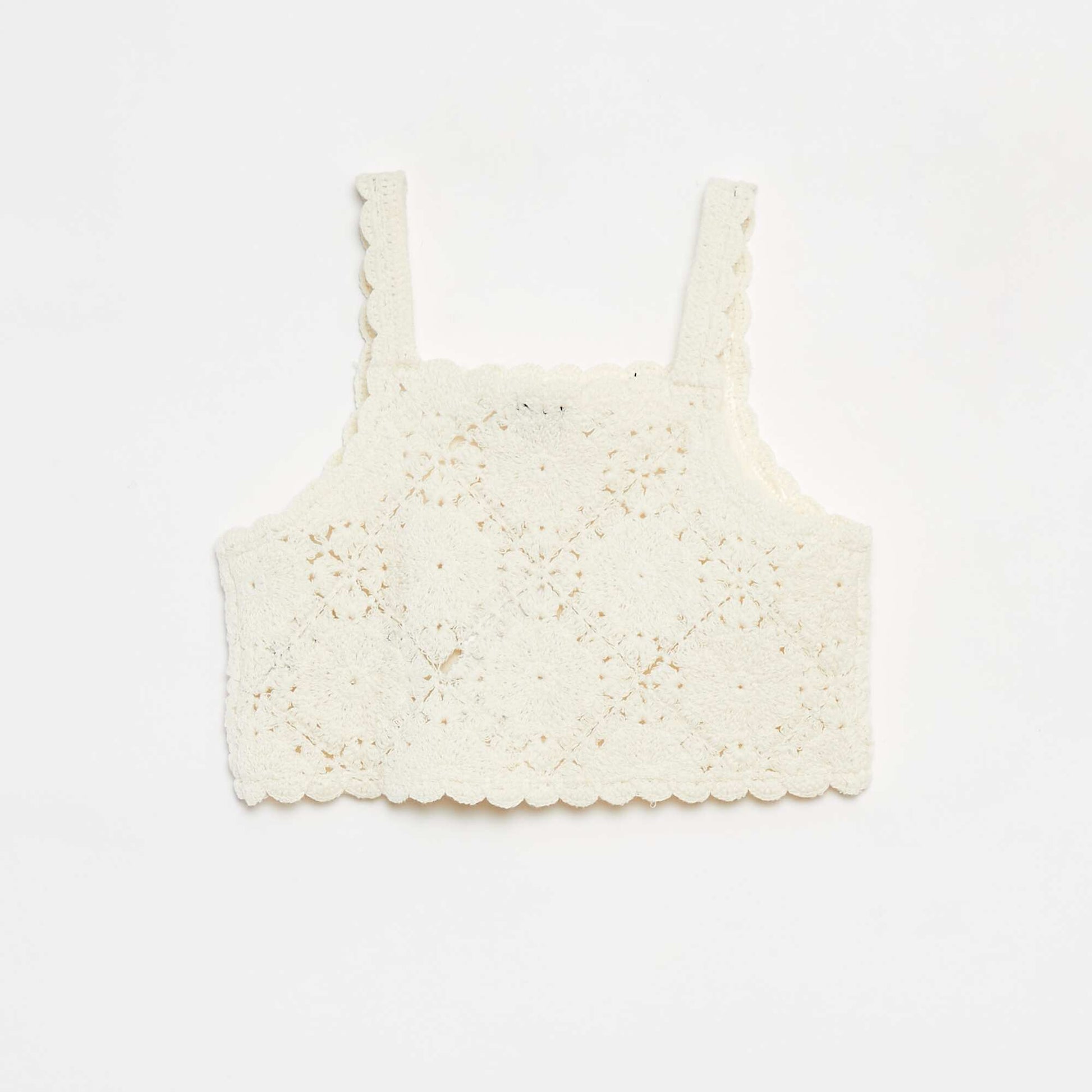 Débardeur en crochet BLANC