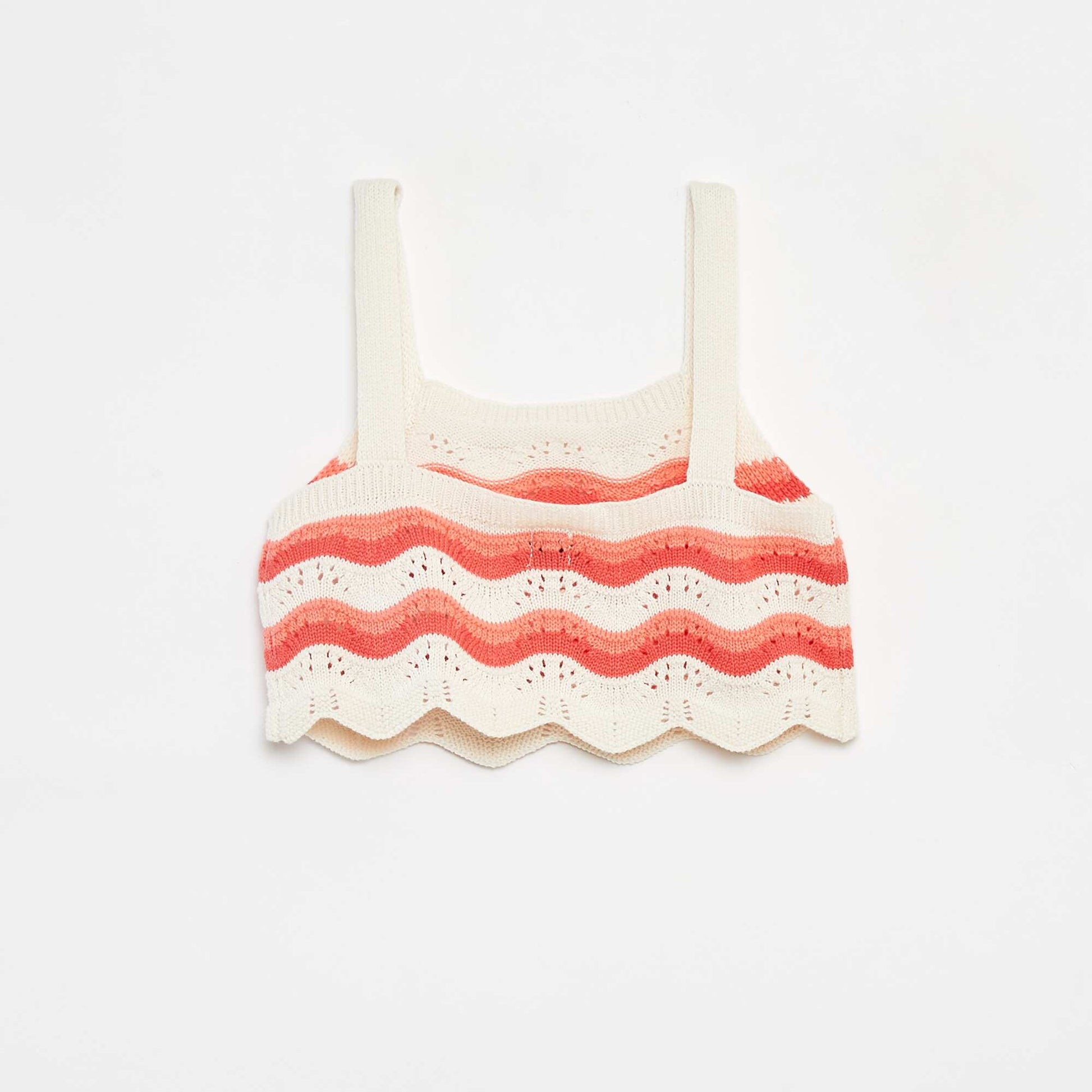 Débardeur en crochet avec motifs BEIGE