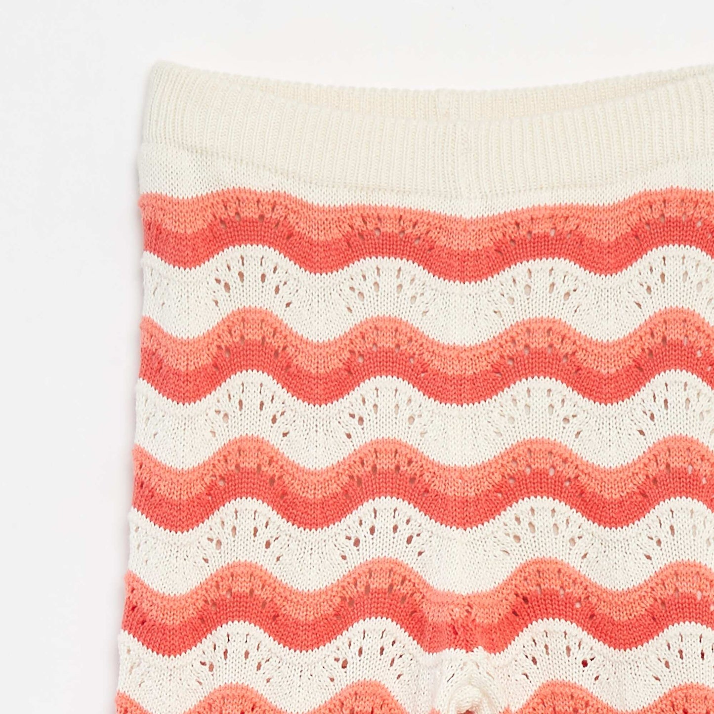 Pantalon en crochet avec motifs ROUGE