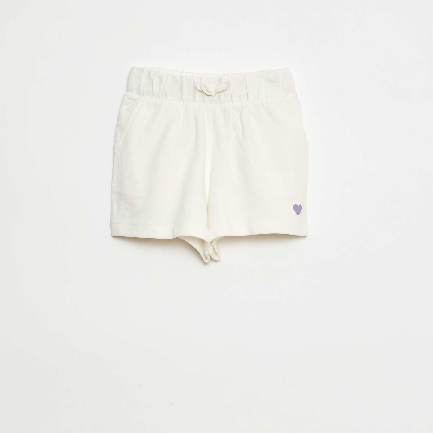 Short en molleton léger BLANC
