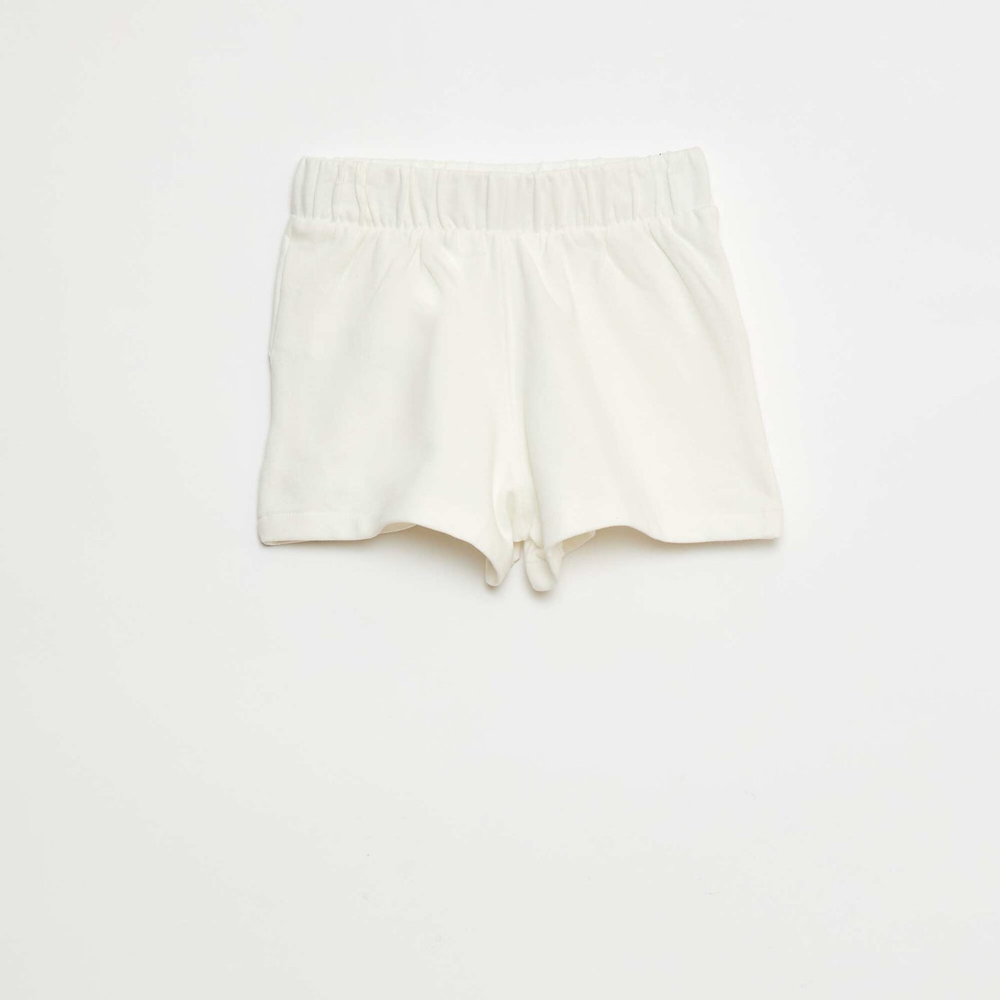Short en molleton léger BLANC