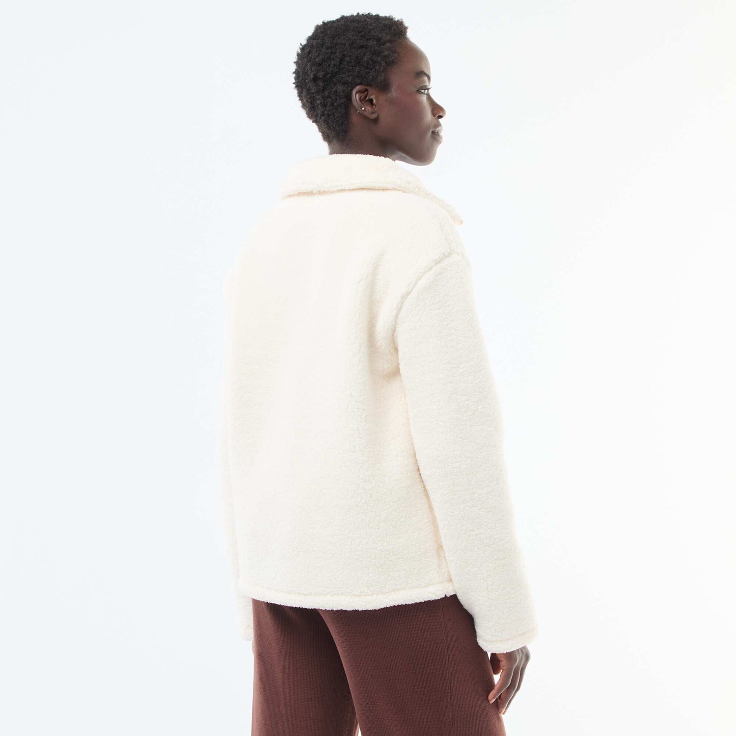 Gilet chaud effet moutonné BEIGE