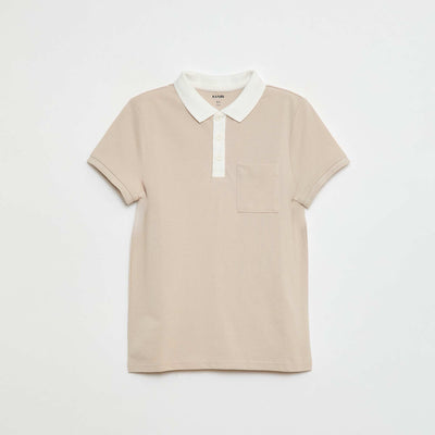 Polo manches courtes en maille piquée ROUGE