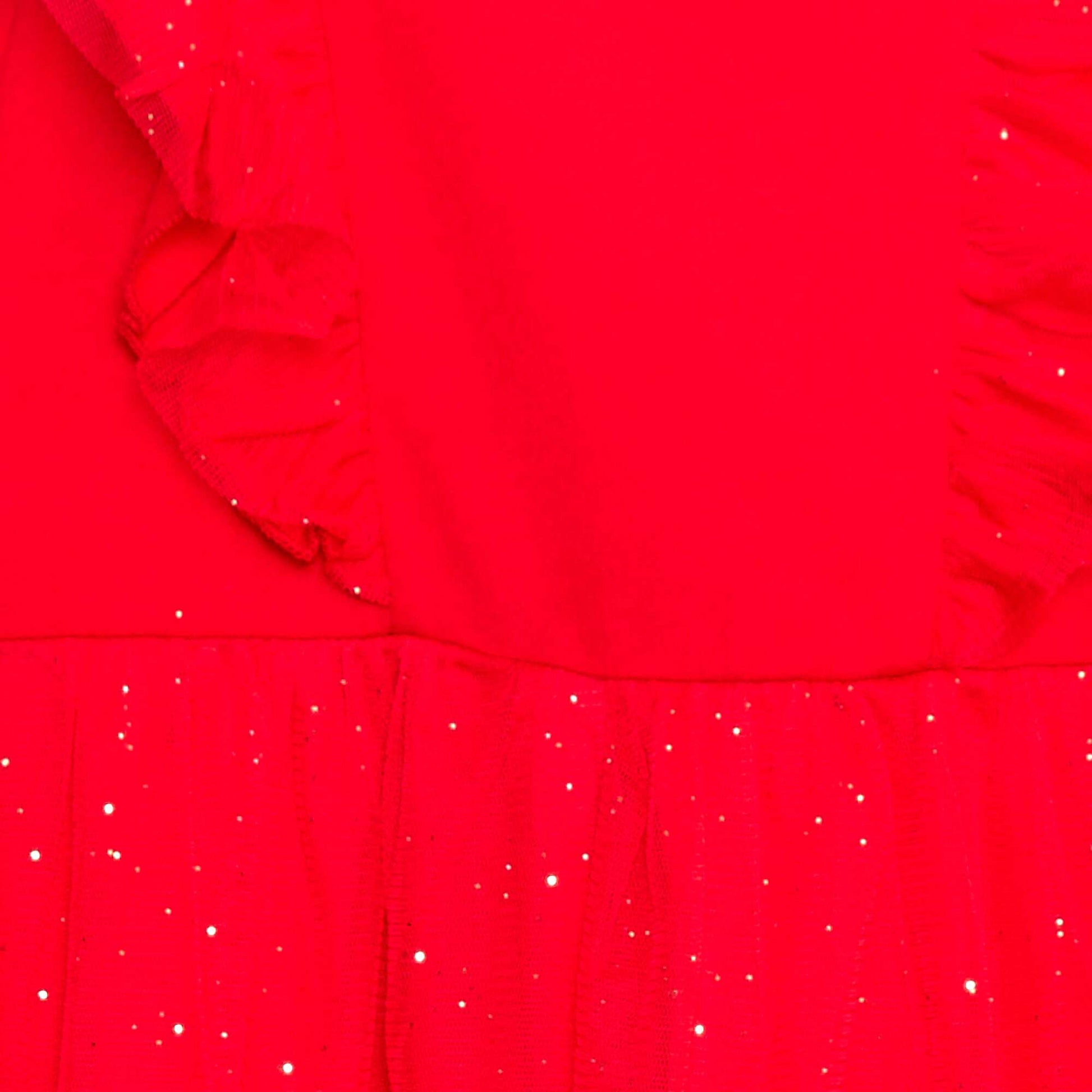 Robe en maille jersey unie ROUGE