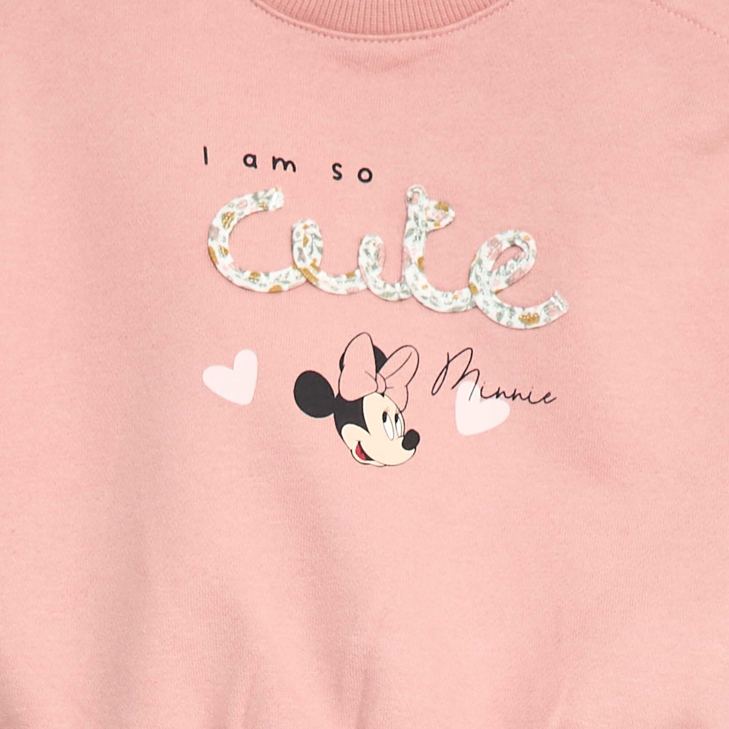 Sweat à col rond imprimé 'Minnie' 'Disney' ROSE