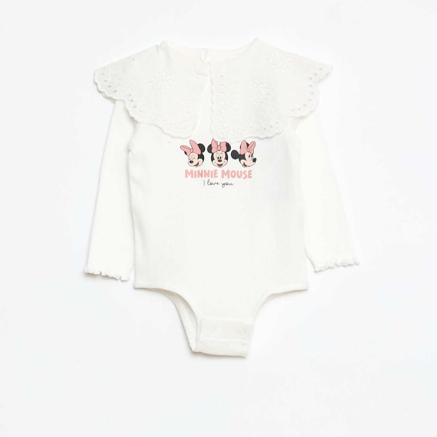 Body en maille côtelée 'Minnie' 'Disney' BLANC