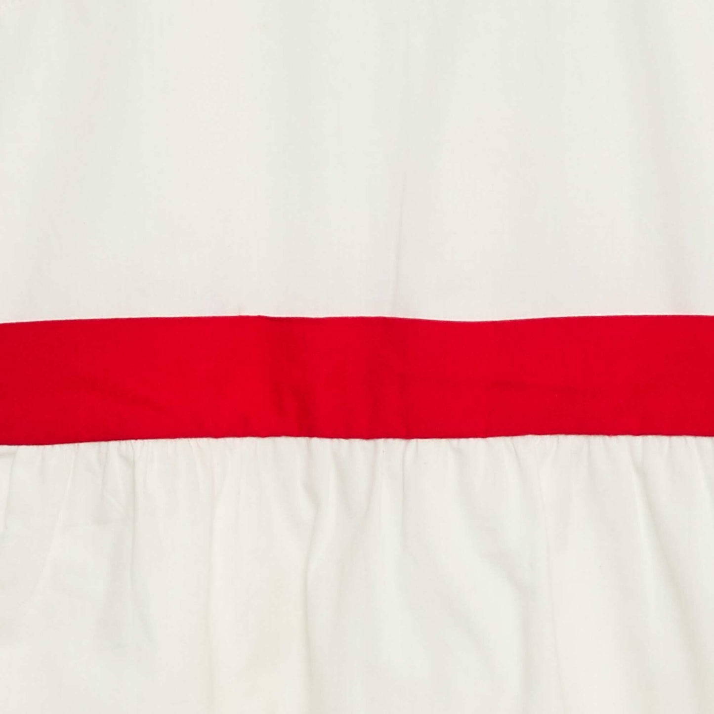Robe avec ceinture en coton uni BLANC