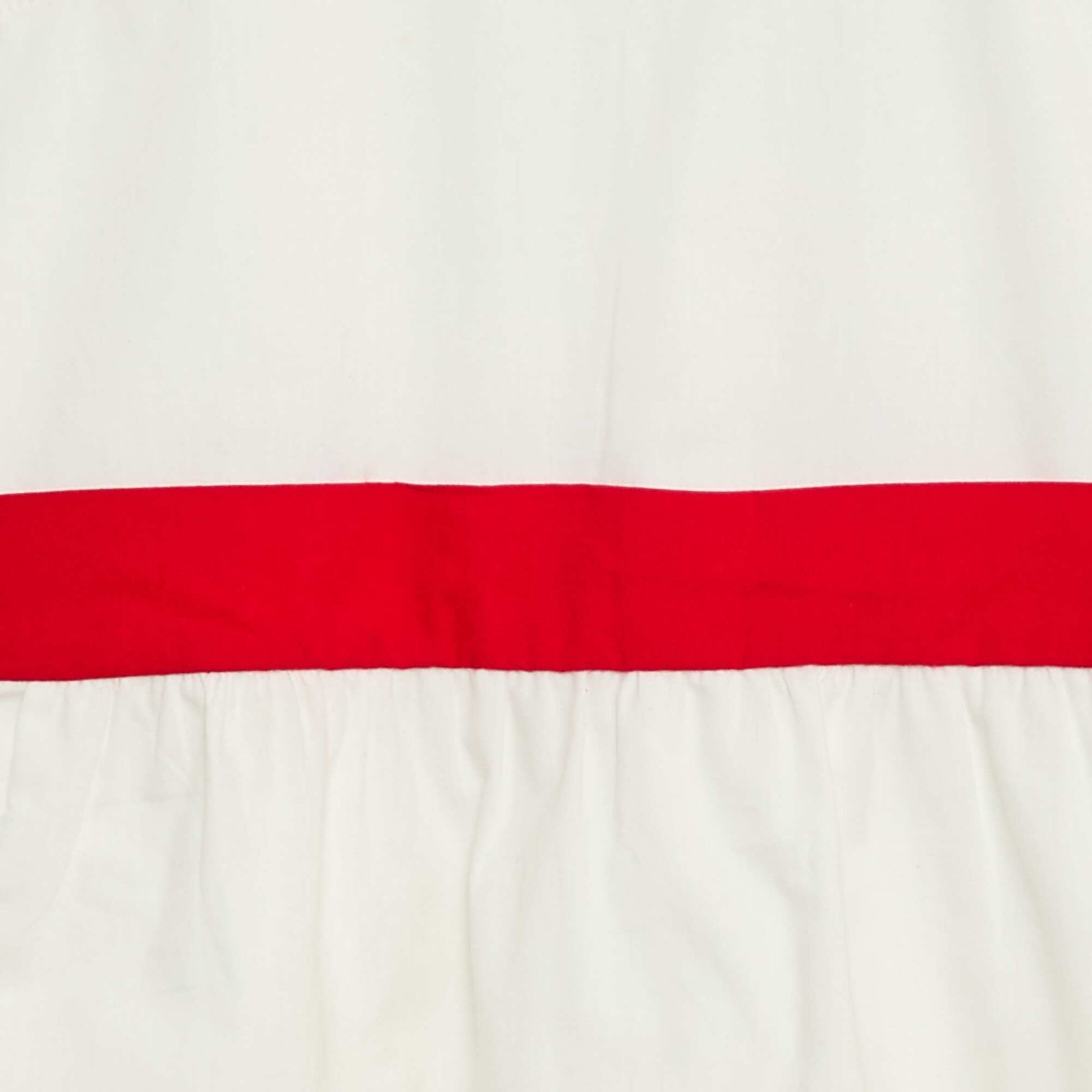 Robe avec ceinture en coton uni BLANC