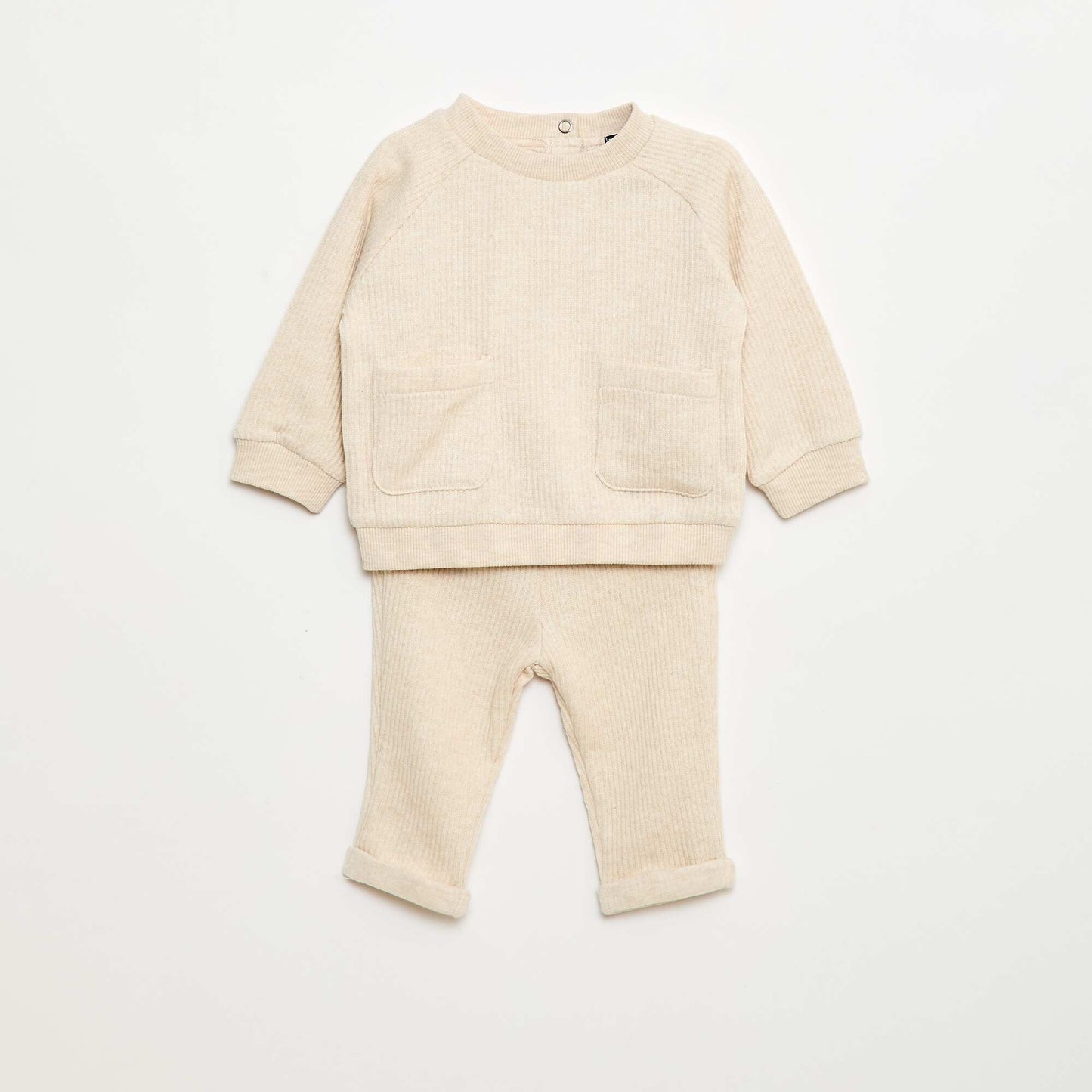 Ensemble sweat + legging côtelé - 2 pièces BEIGE