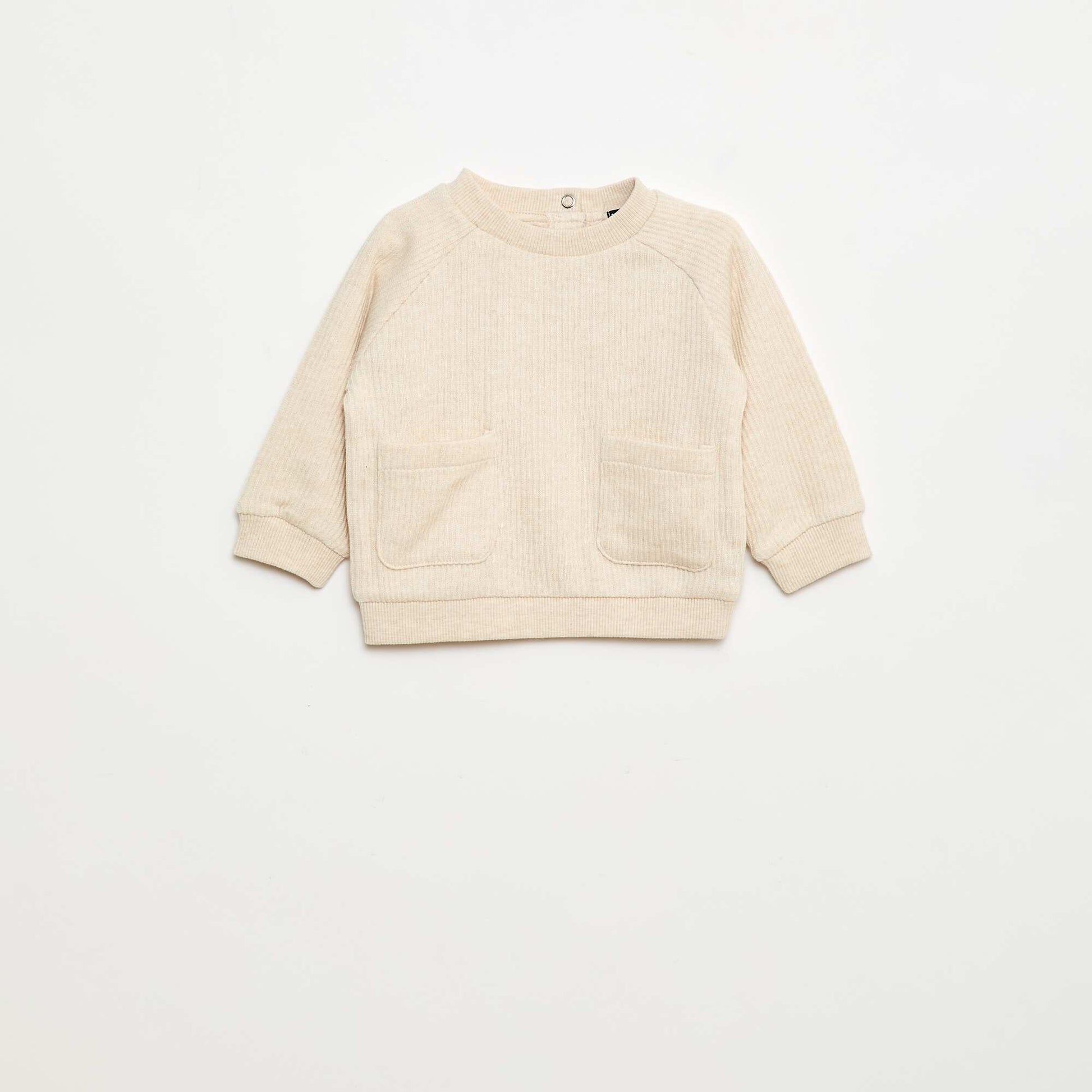 Ensemble sweat + legging côtelé - 2 pièces BEIGE