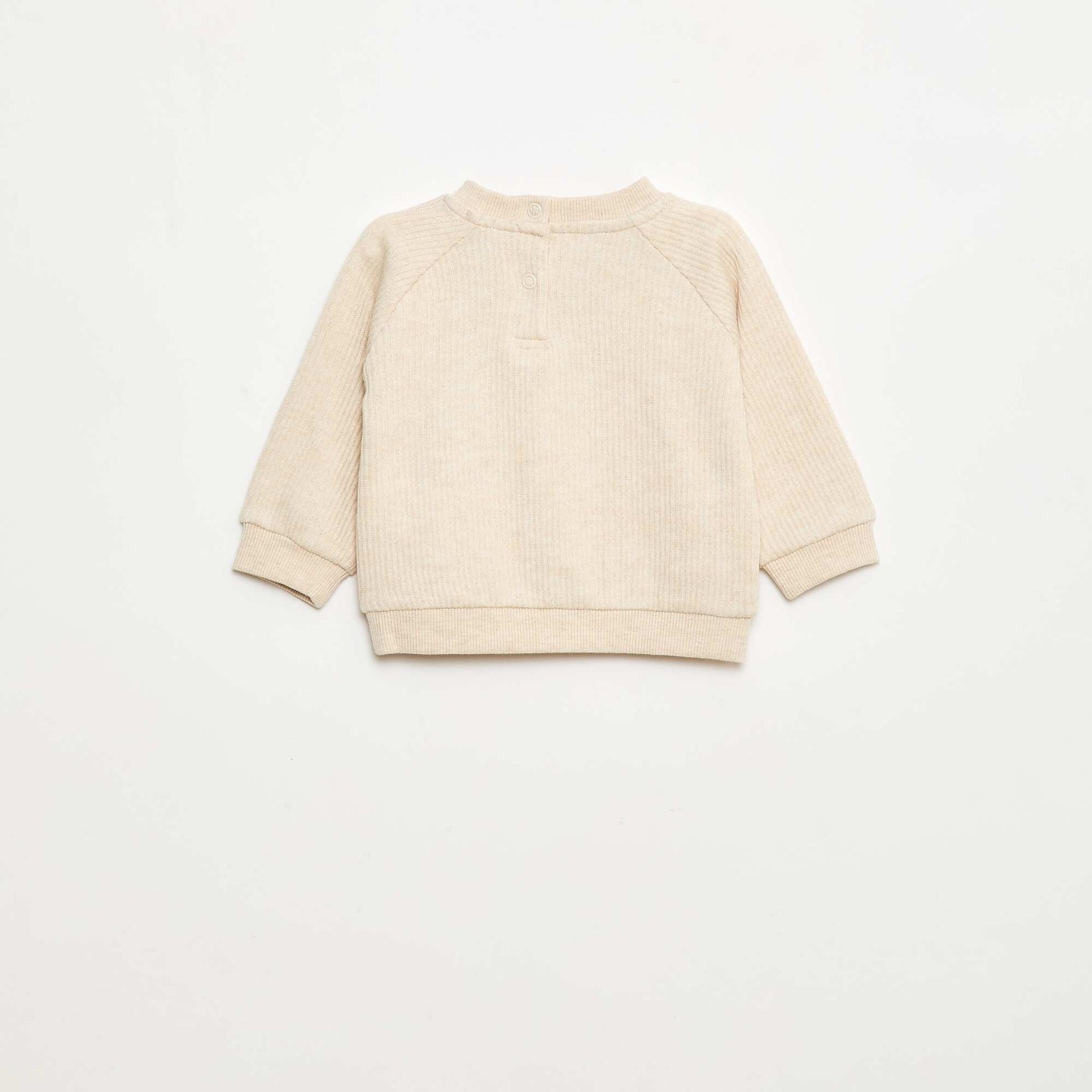 Ensemble sweat + legging côtelé - 2 pièces BEIGE