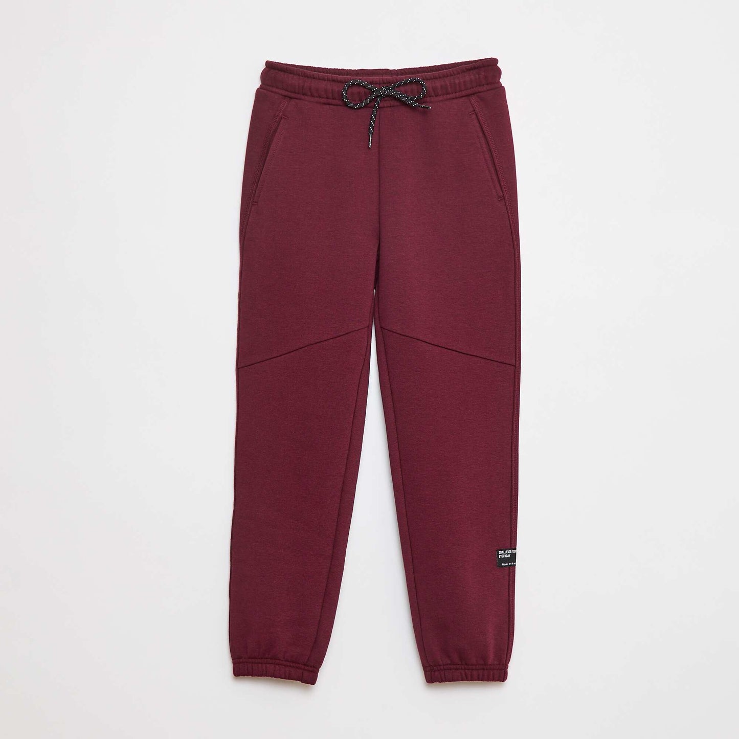 Jogging en molleton uni ROUGE