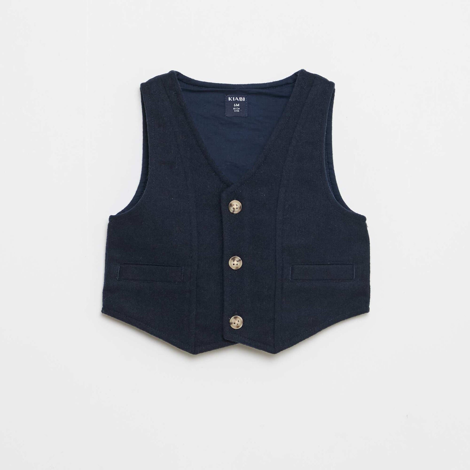 Ensemble chemise + pantalon + gilet - 3 pièces BLEU