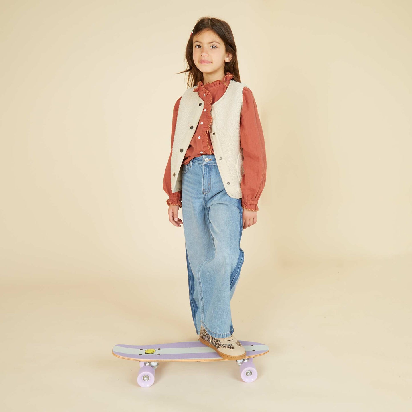 Chemisier en gaze de coton ORANGE