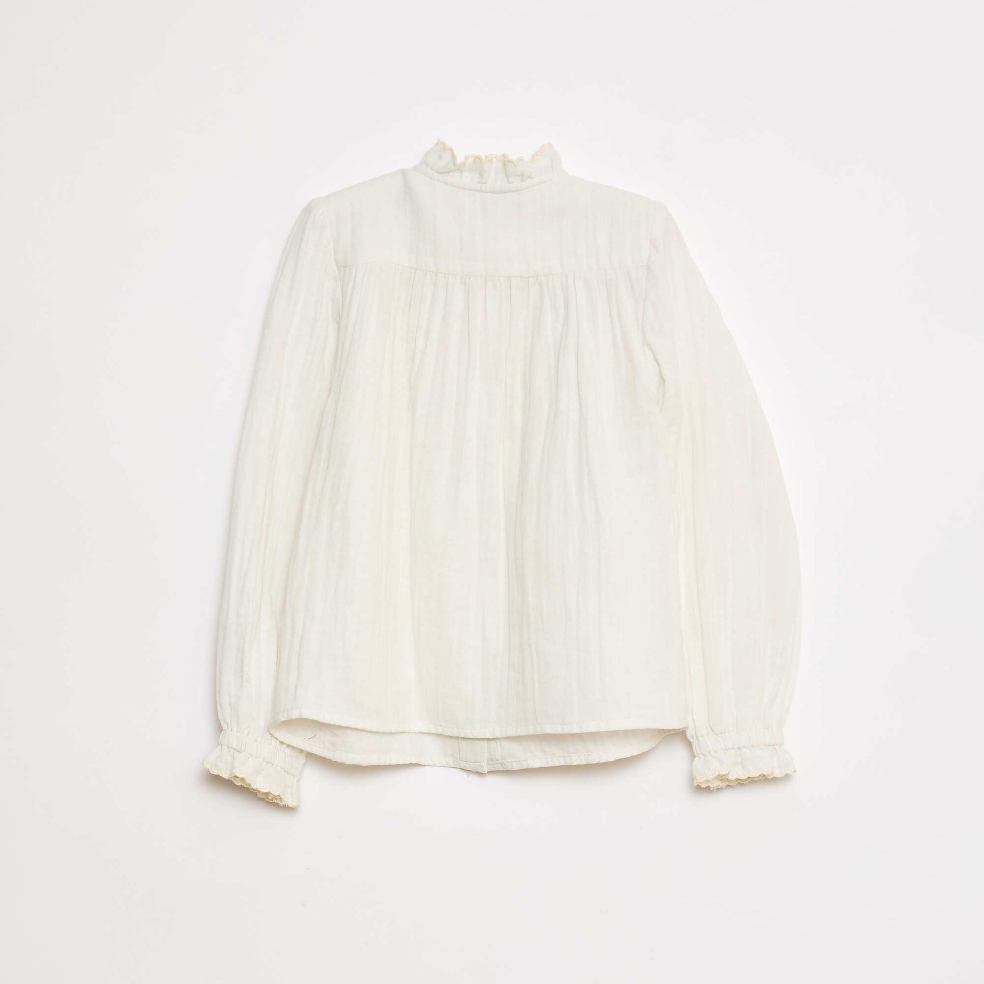 Chemisier en gaze de coton BLANC