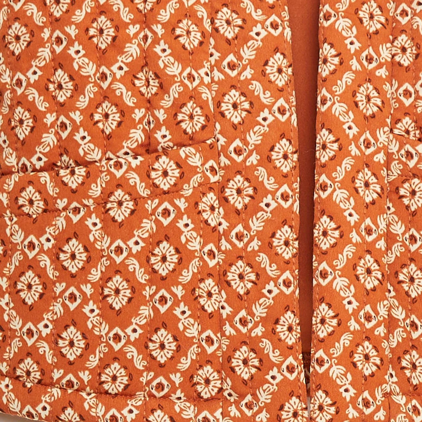 Gilet sans manches paddé imprimé ORANGE