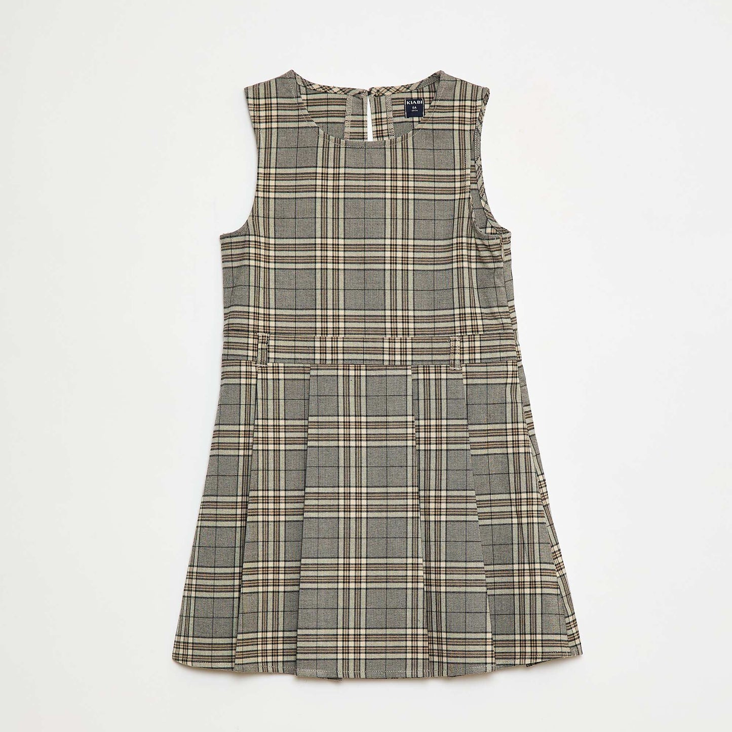 Robe mi-cuisse à carreaux GRIS