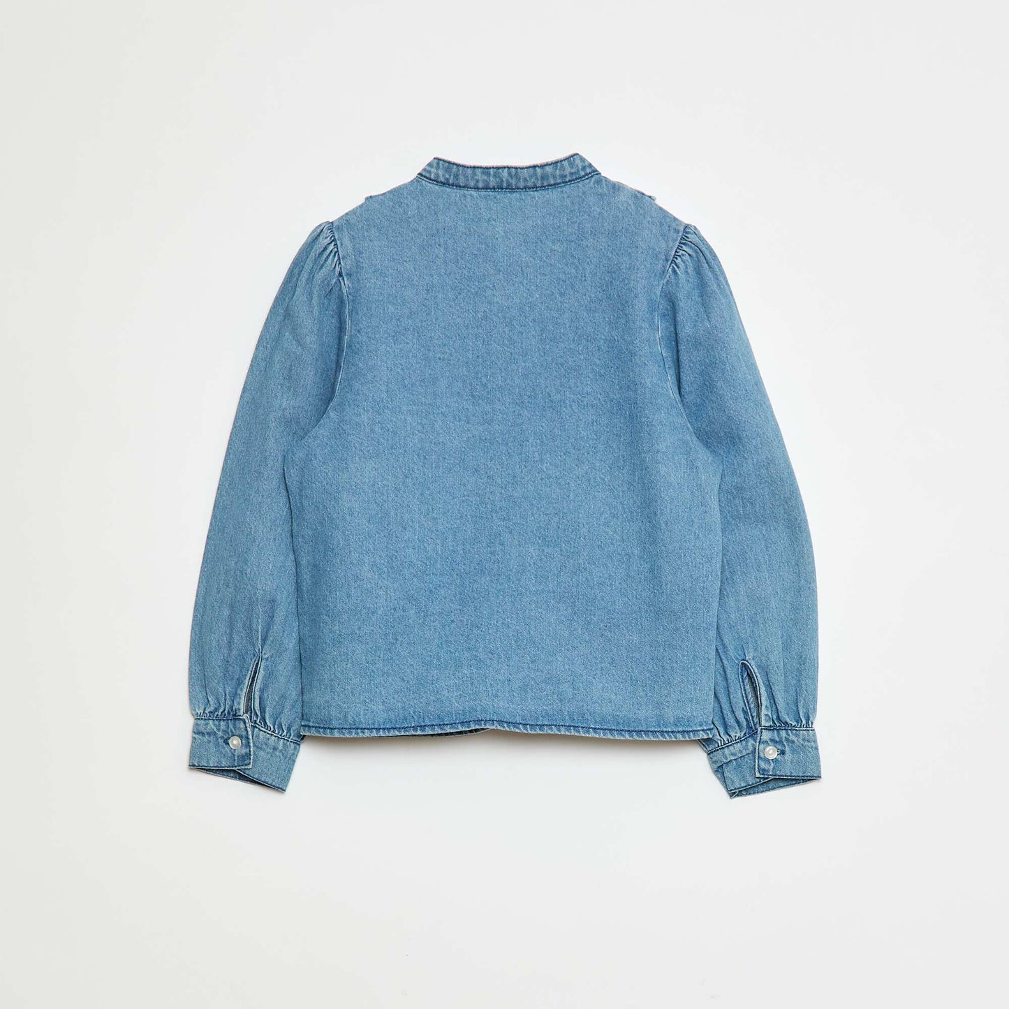 Chemise en jean avec col volanté DOUBLE STONE
