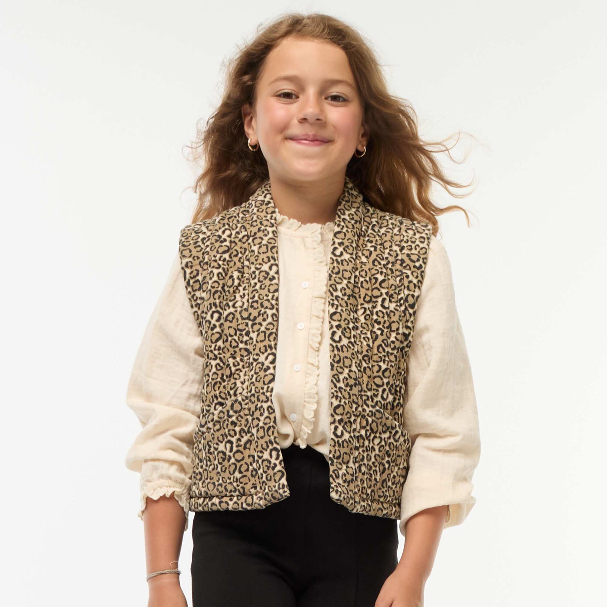 Gilet matelassé léopard sans manches LéOPARD
