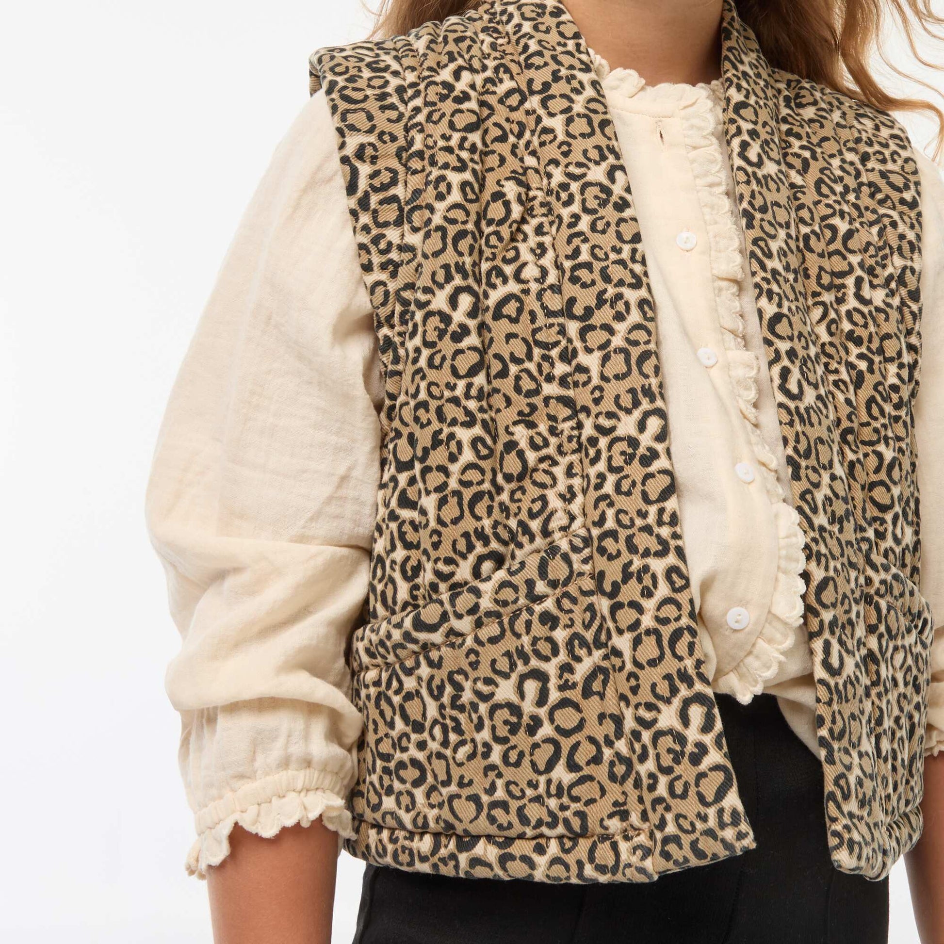 Gilet matelassé léopard sans manches LéOPARD