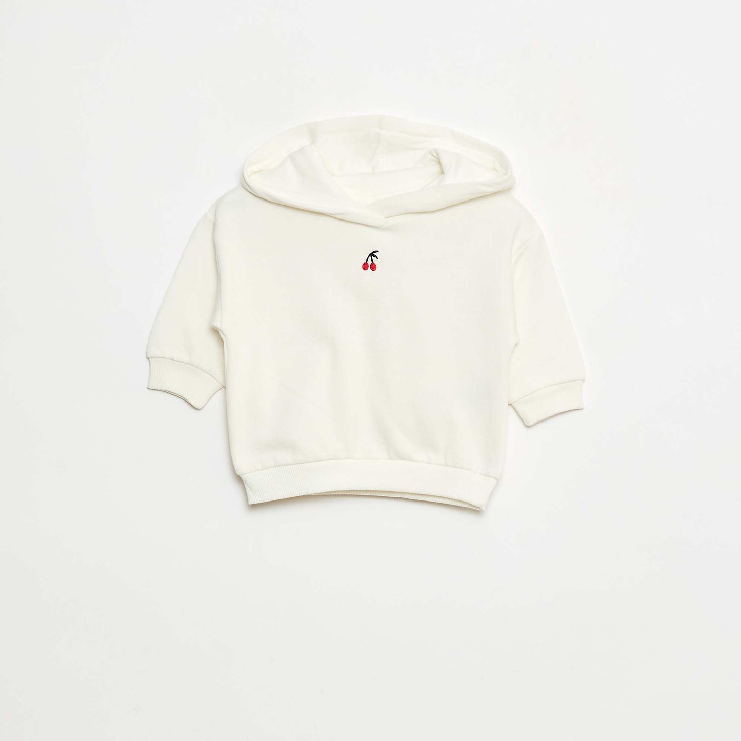 Ensemble sweat à capuche + legging maille BLANC