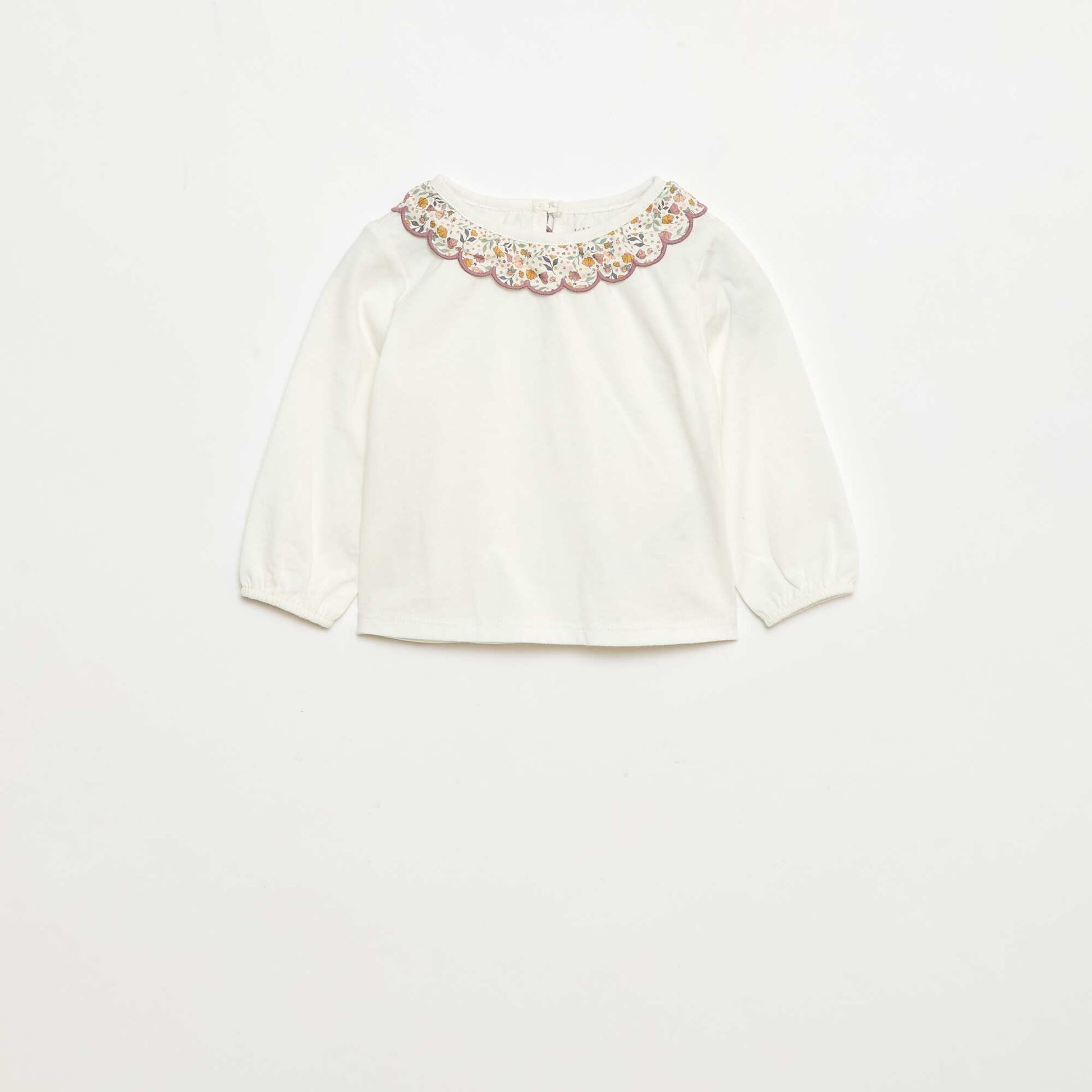 Ensemble gilet effet moutonné + t-shirt + legging - 3 pièces BLANC