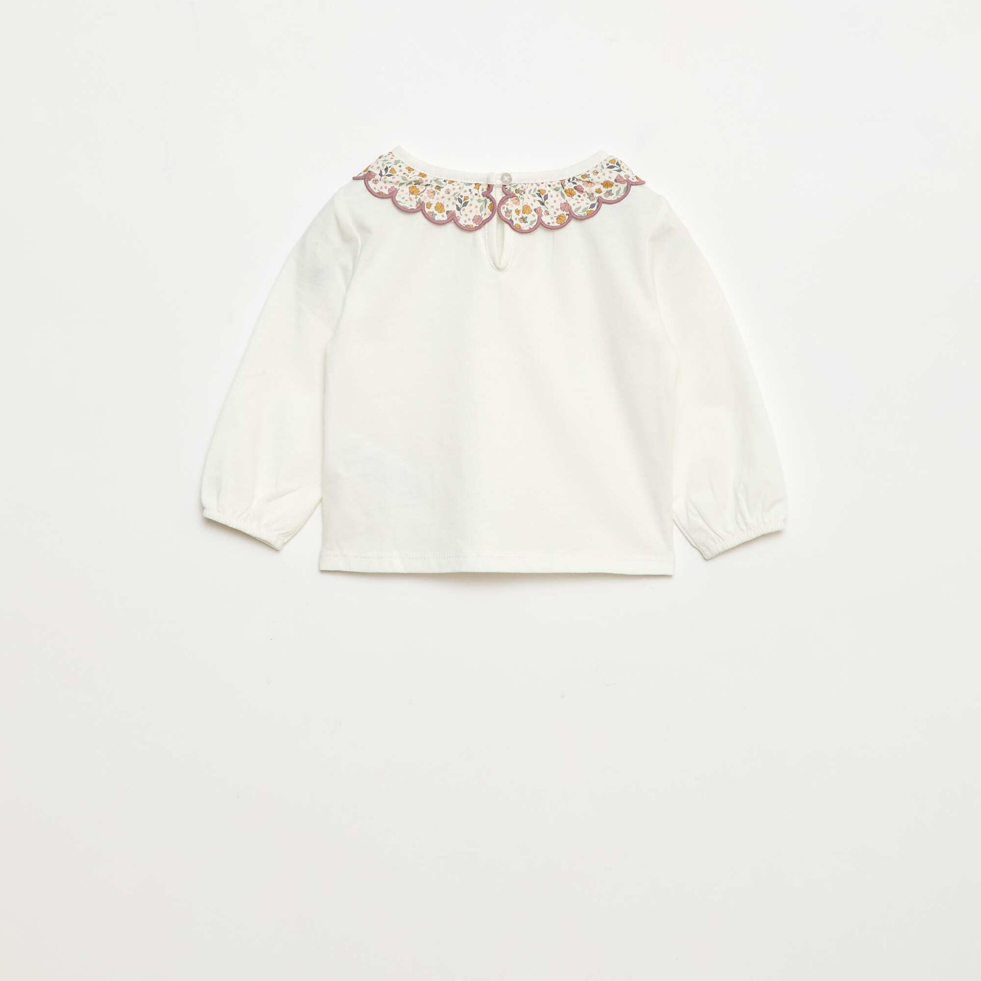 Ensemble gilet effet moutonné + t-shirt + legging - 3 pièces BLANC