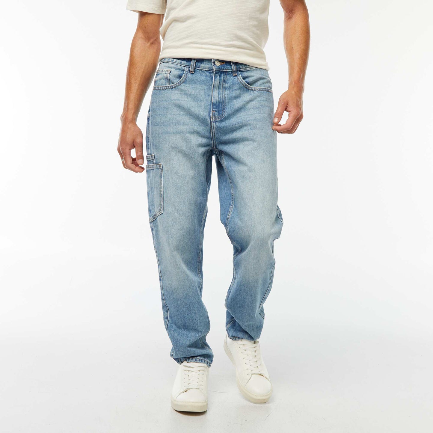 Jean coupe droite - regular fit à 5 poches BLEU