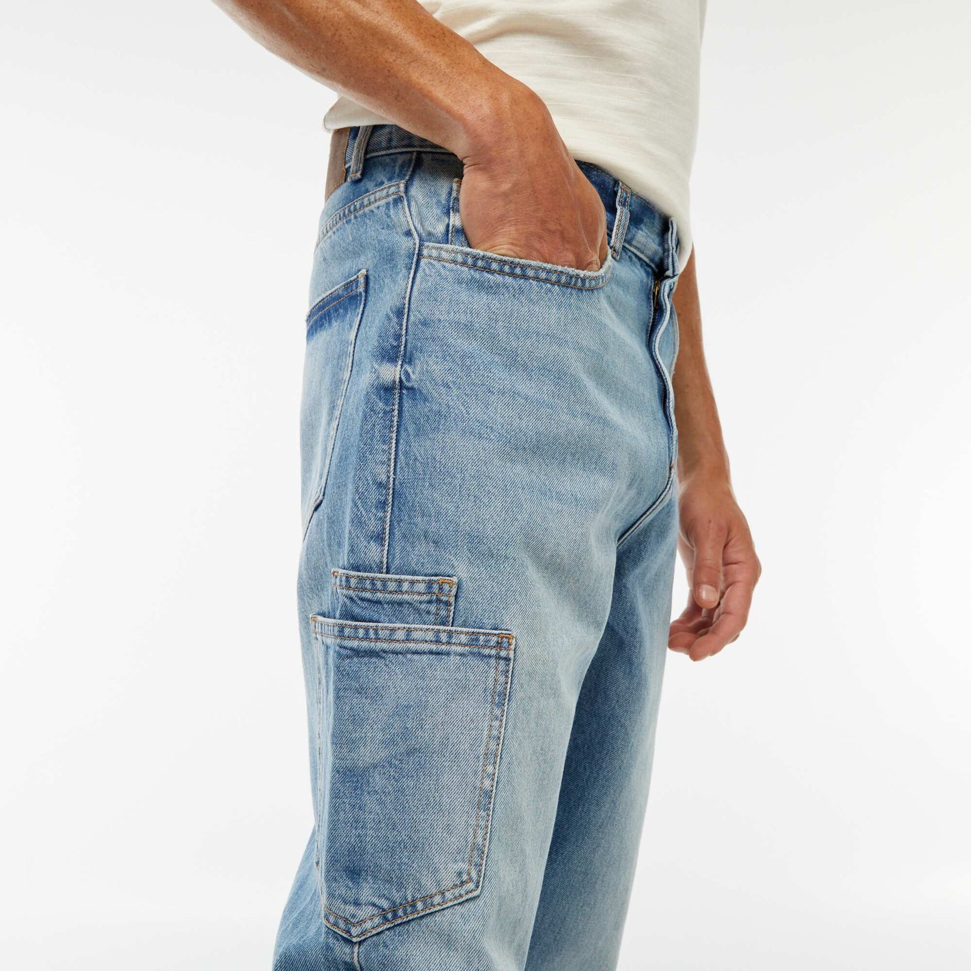 Jean coupe droite - regular fit à 5 poches BLEU