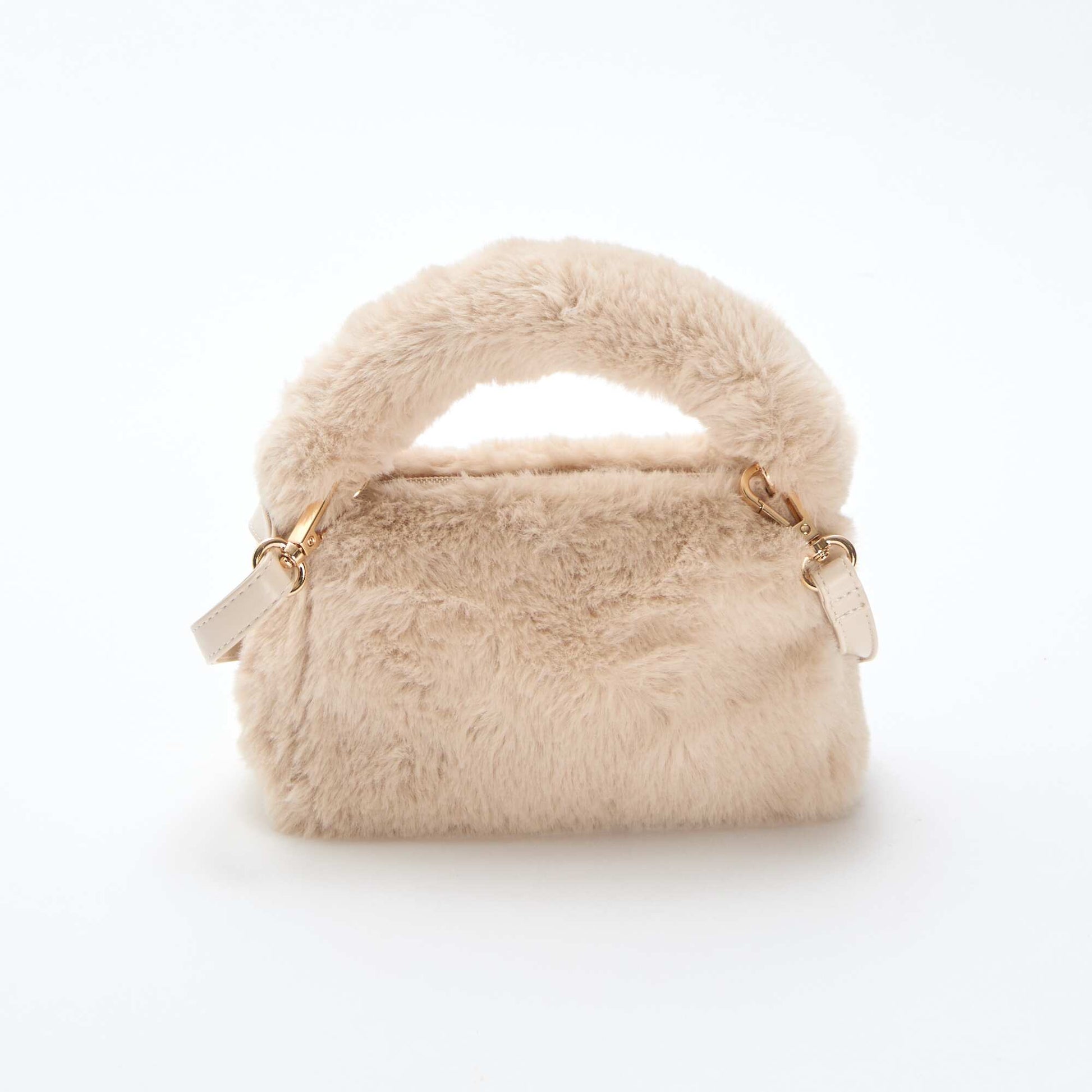 Sac imitation fausse fourrure BEIGE