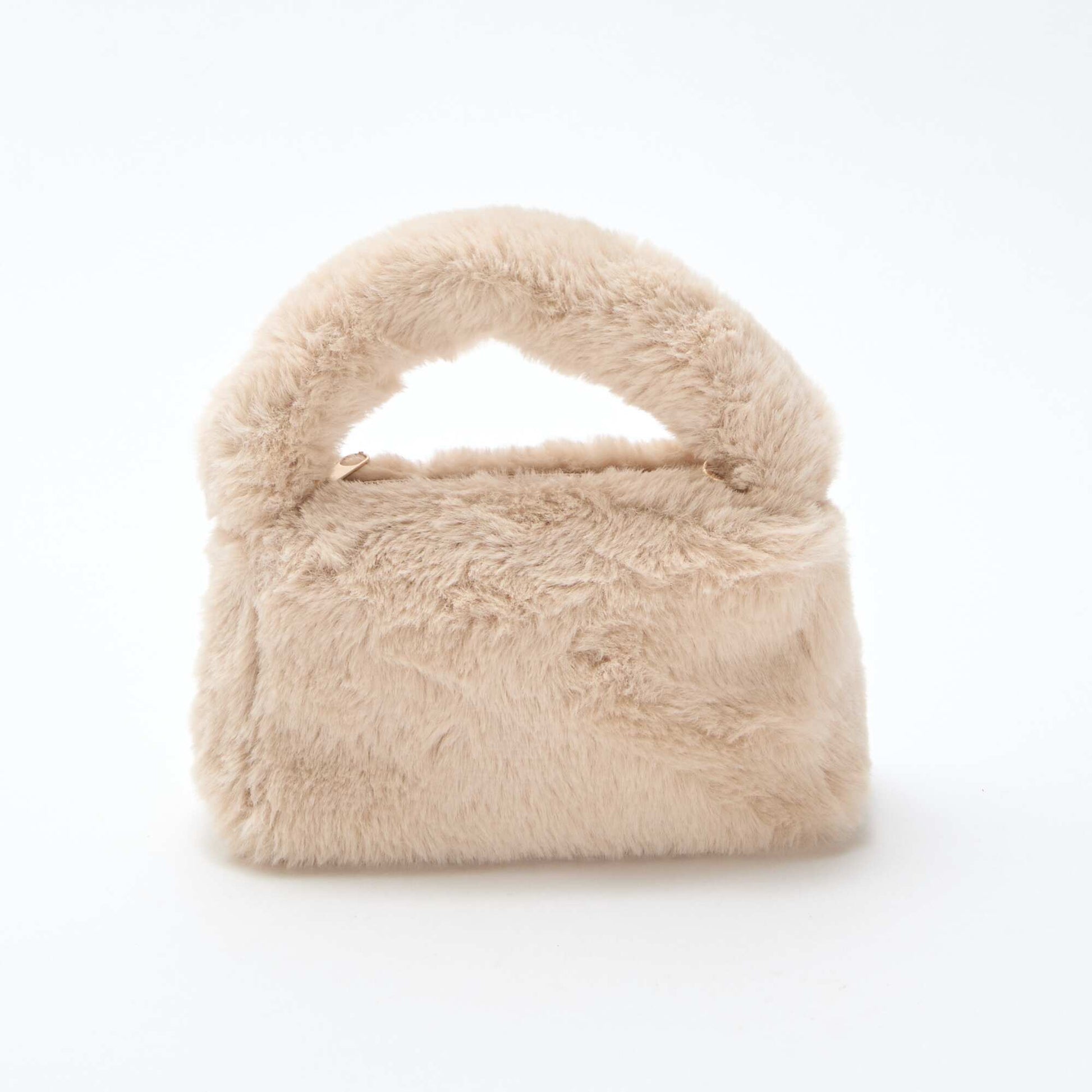 Sac imitation fausse fourrure BEIGE