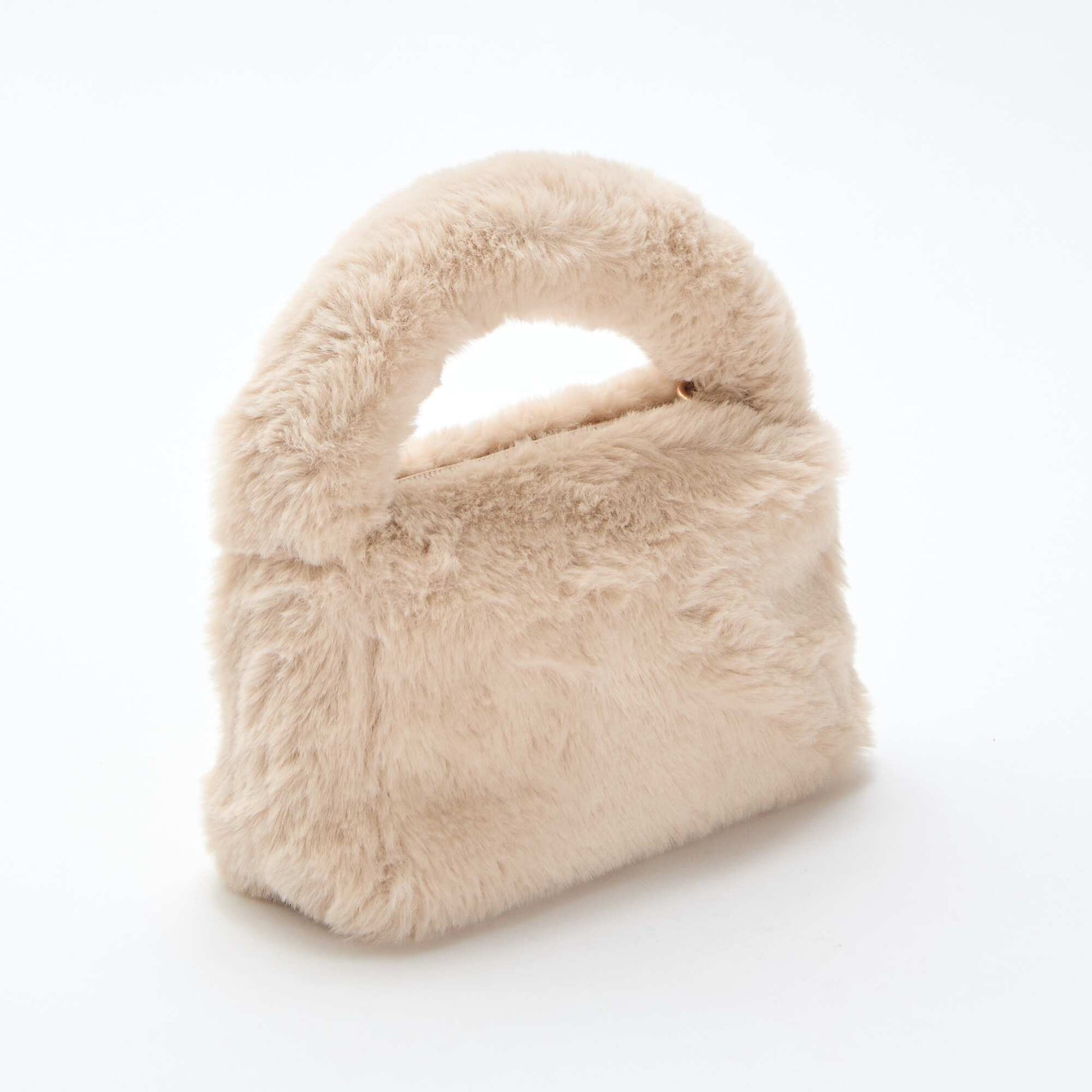 Sac imitation fausse fourrure BEIGE
