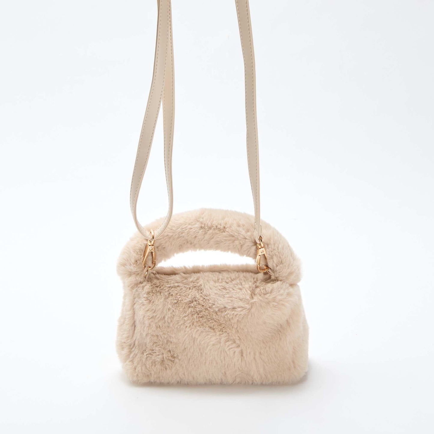 Sac imitation fausse fourrure BEIGE