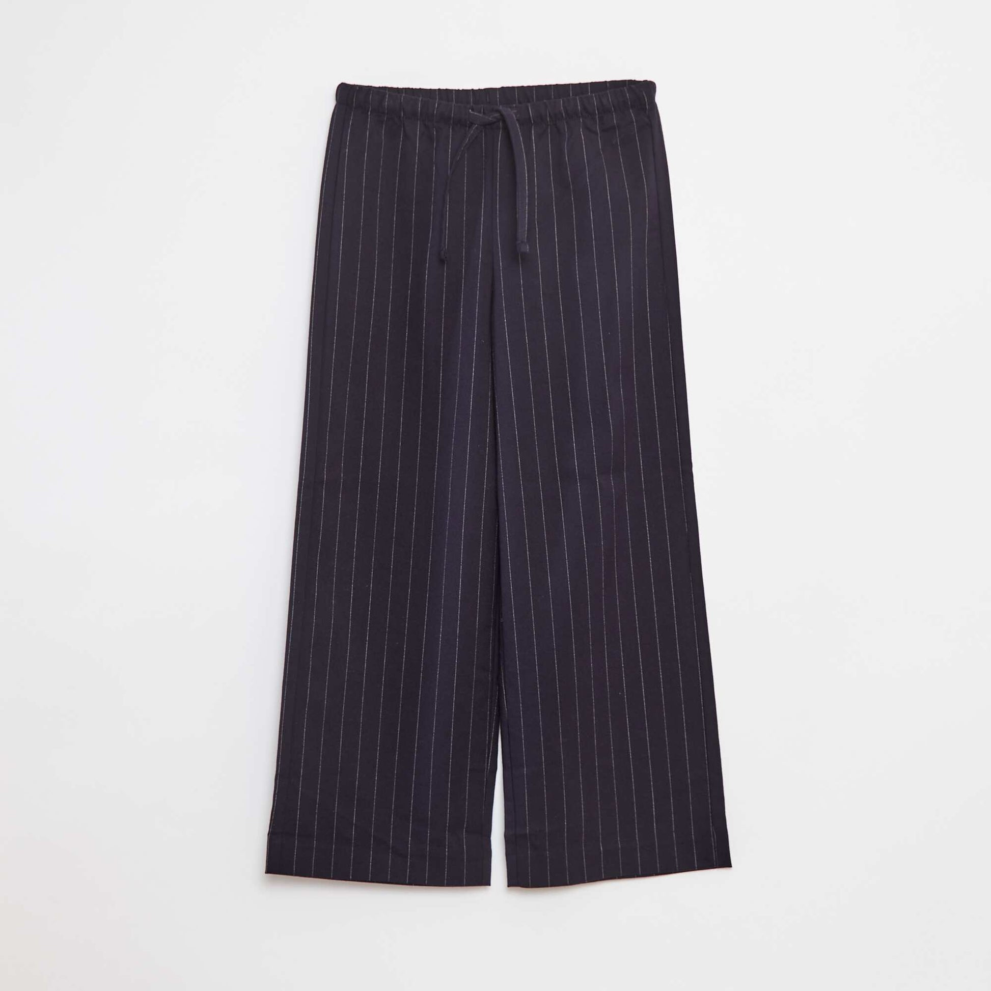 Pantalon large avec ceinture élastiquée et 2 poches BLEU