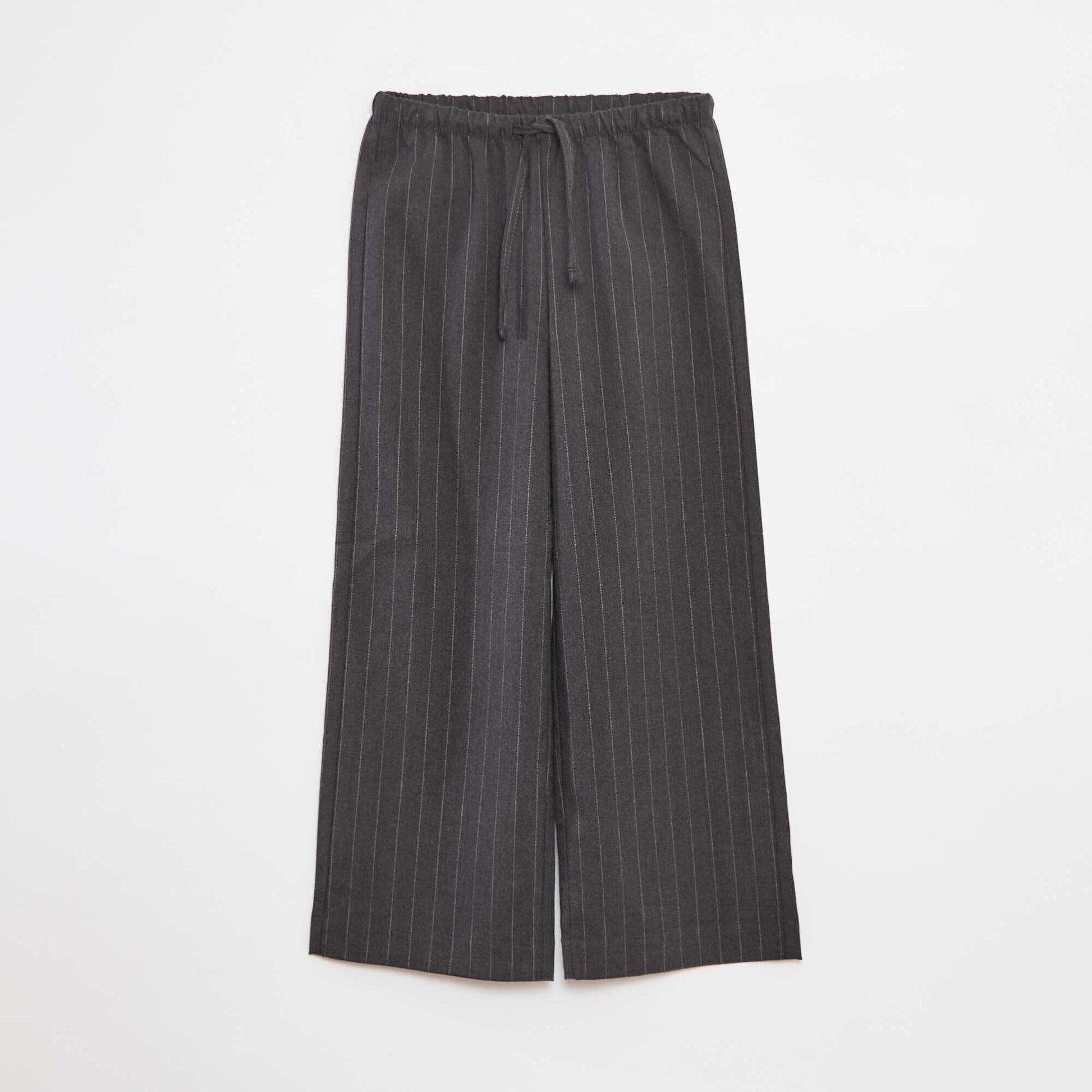 Pantalon large avec ceinture élastiquée et 2 poches GRIS