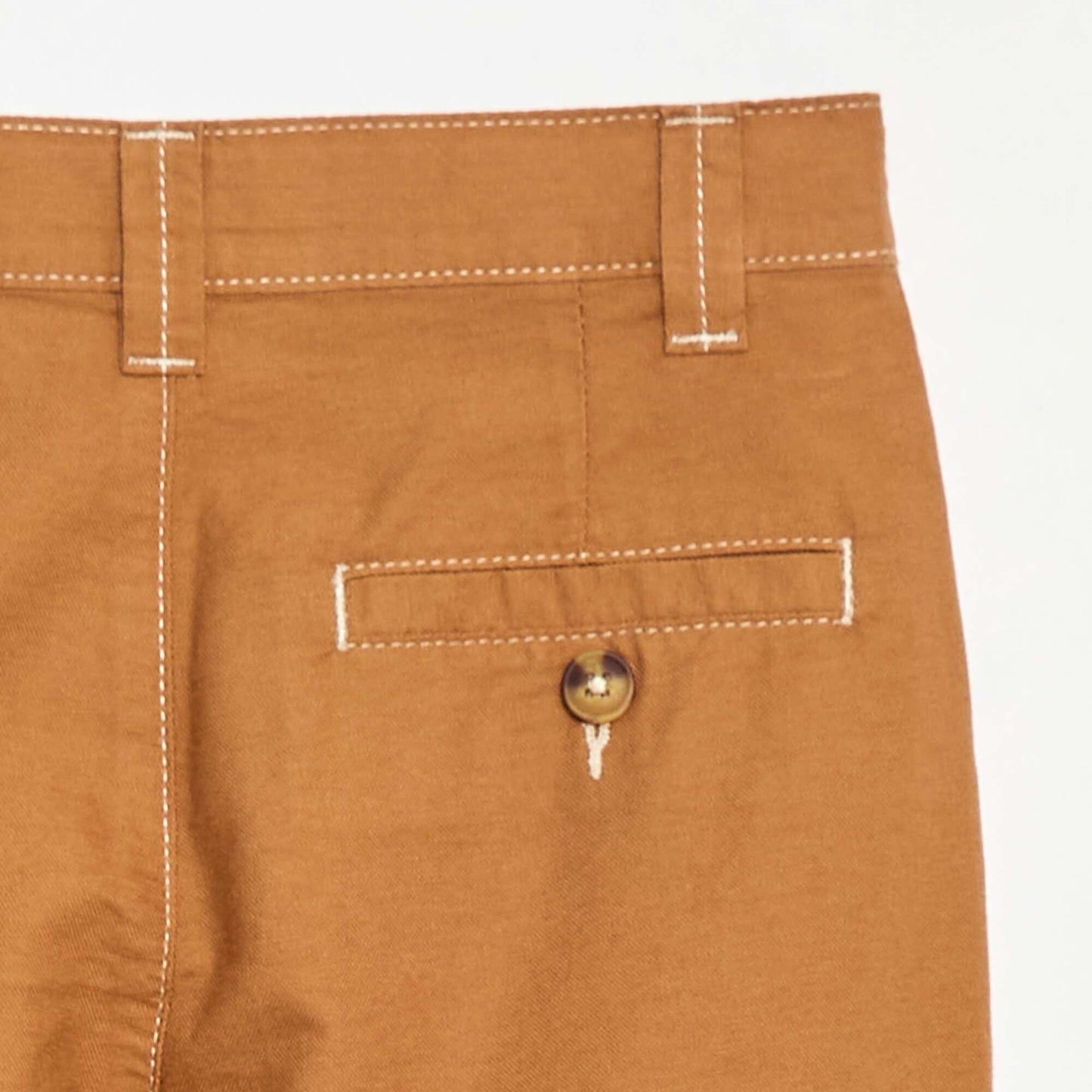 Pantalon oxford à pince MARRON
