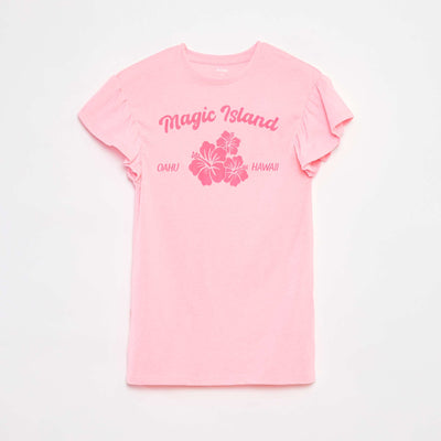 Robe droite volantée ROSE