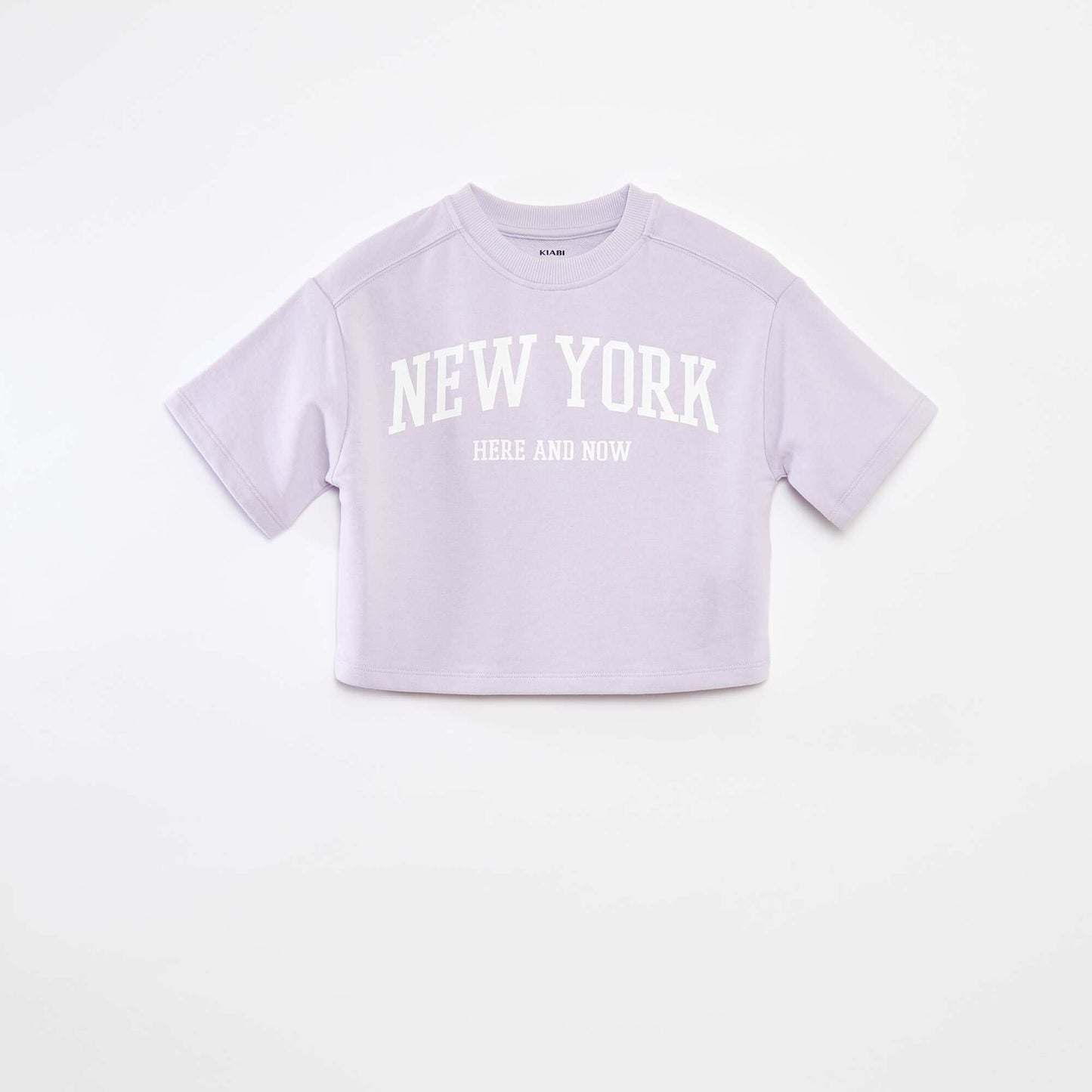 T-shirt crop à manches courtes VIOLET