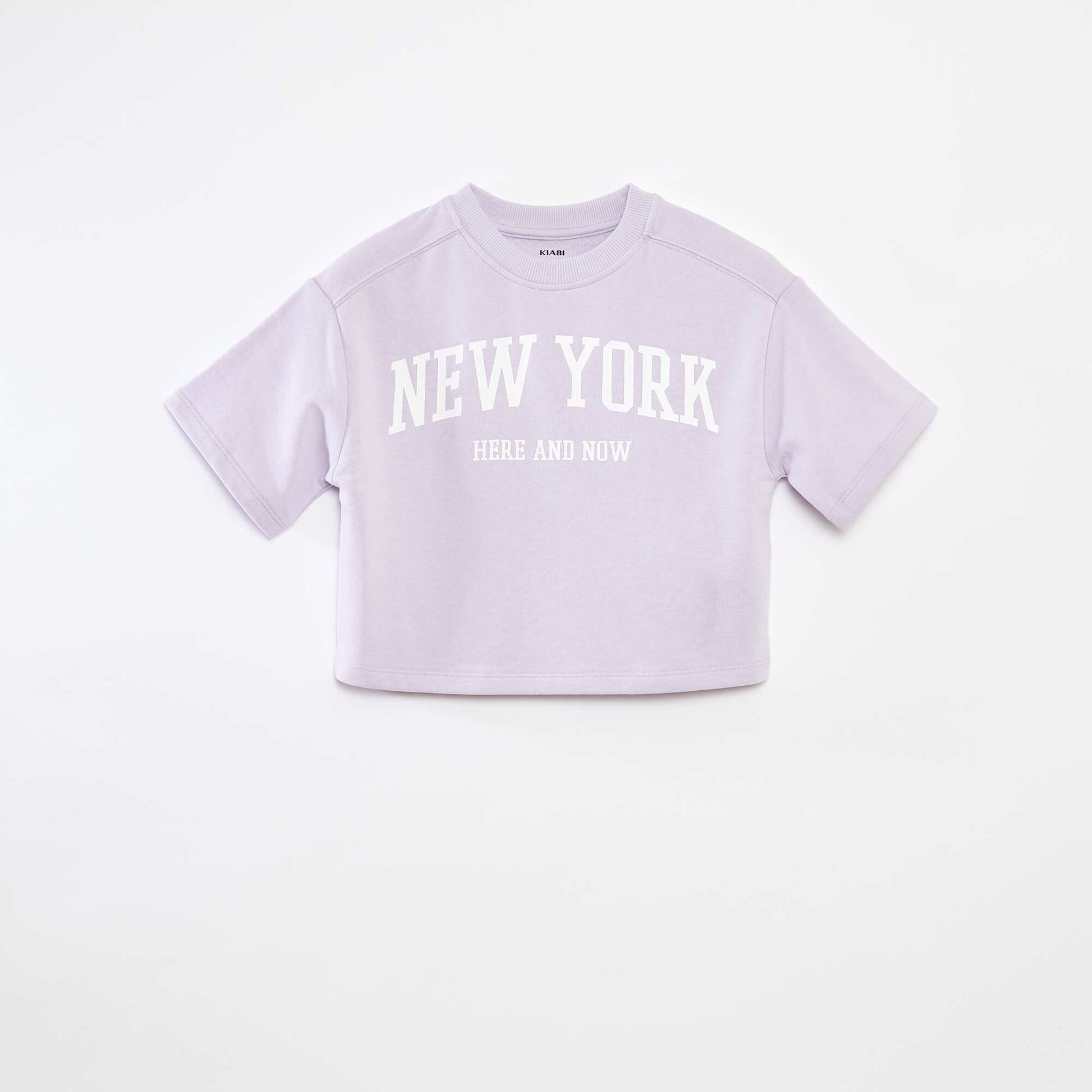 T-shirt crop à manches courtes VIOLET