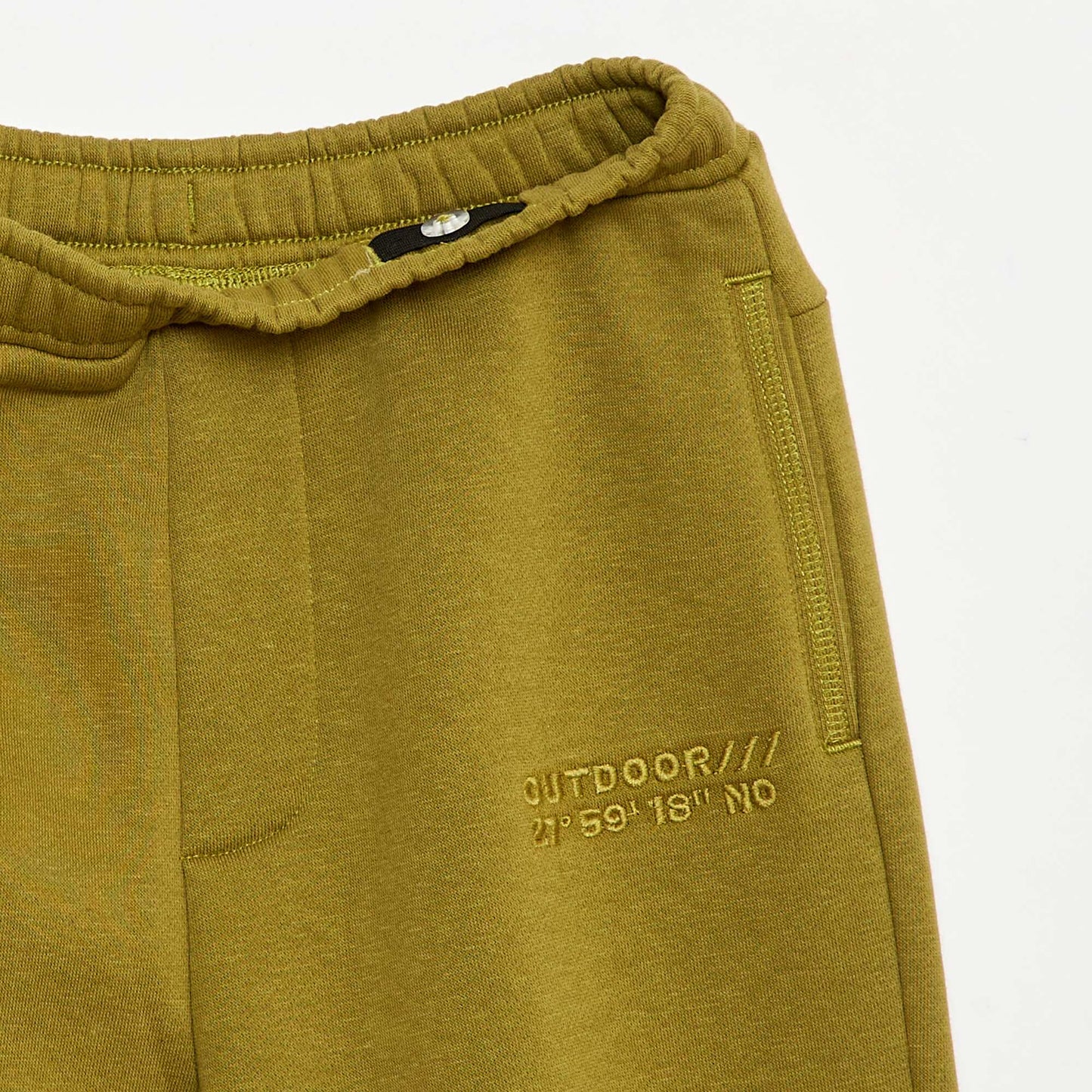 Pantalon jogging avec inscription brodée VERT