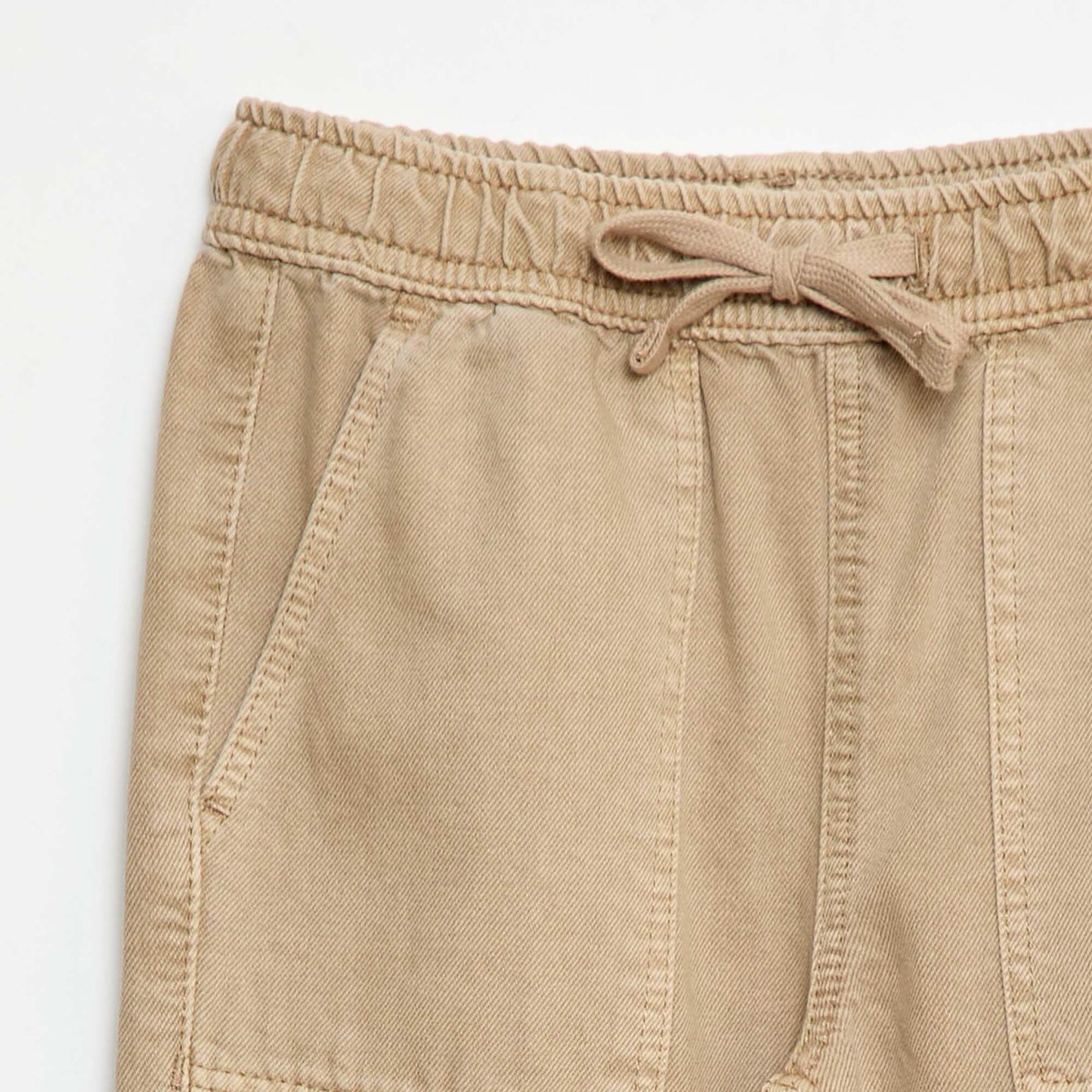 Jean à taille élastiquée BEIGE