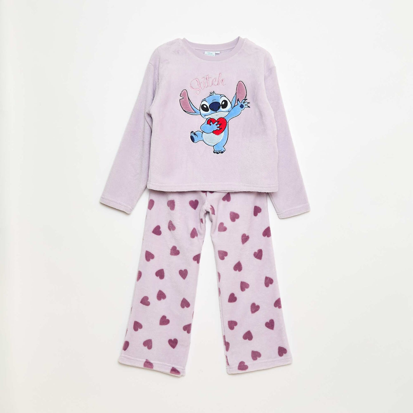 Ensemble de pyjama long en polaire 'Stitch' 'Disney' - 2 pièces VIOLET
