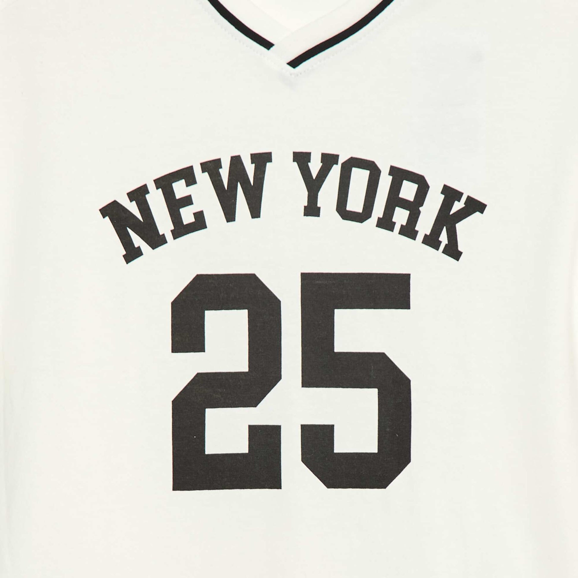 T-shirt esprit baseball BLANC