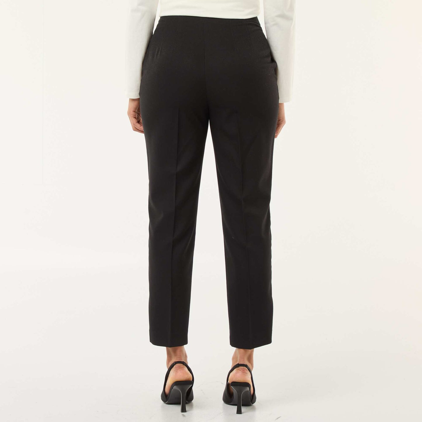 Pantalon droit taille haute NOIR