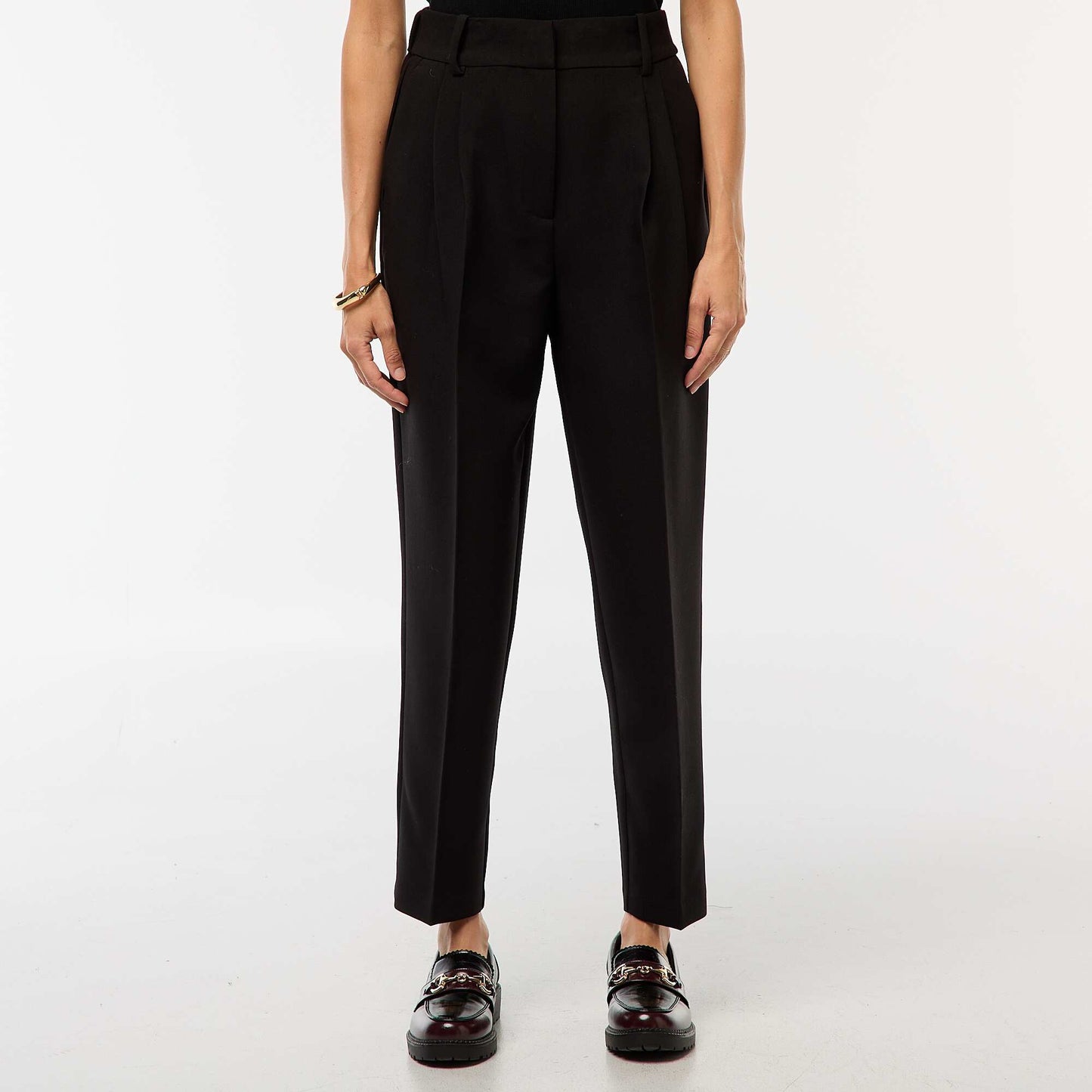 Pantalon carotte fluide NOIR