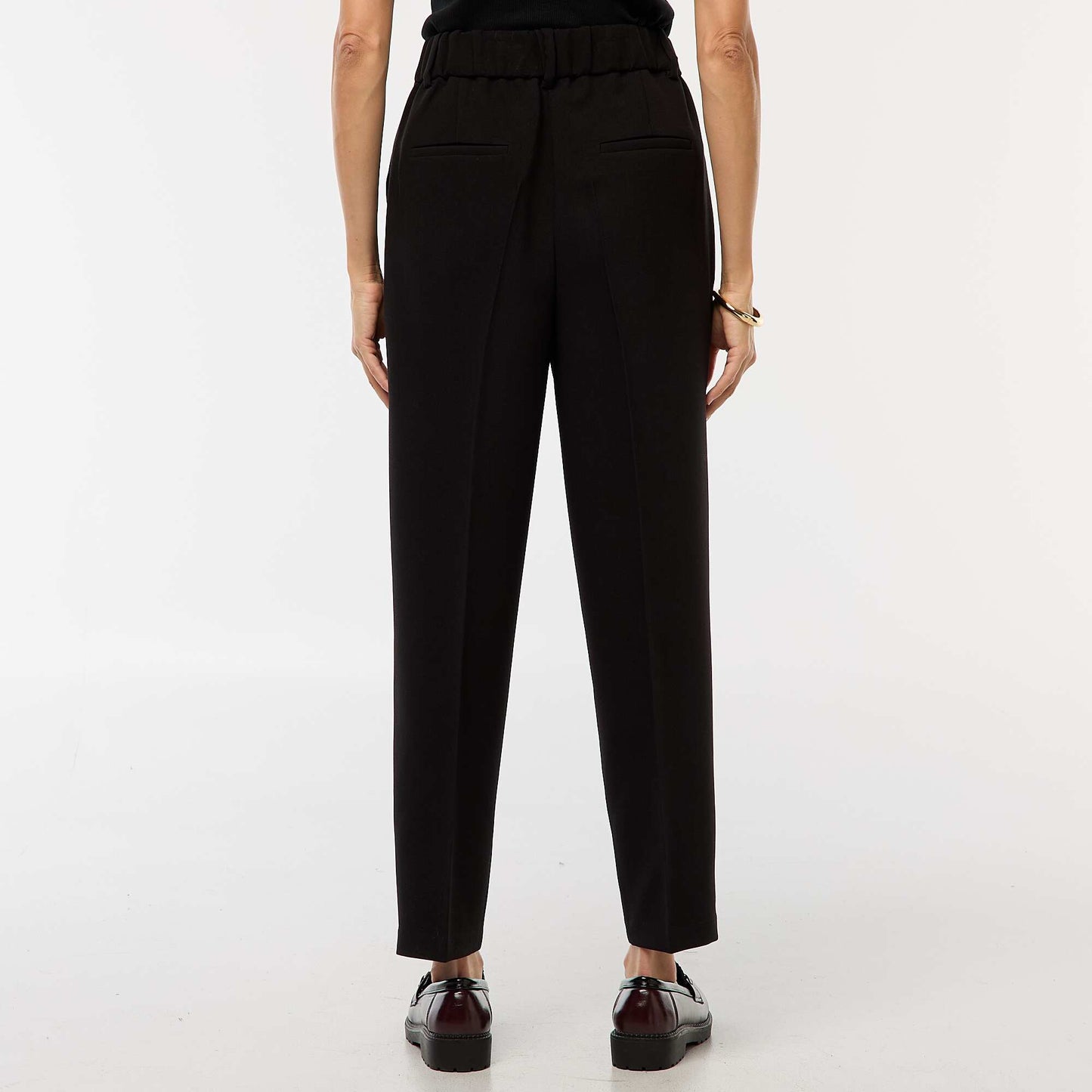 Pantalon carotte fluide NOIR